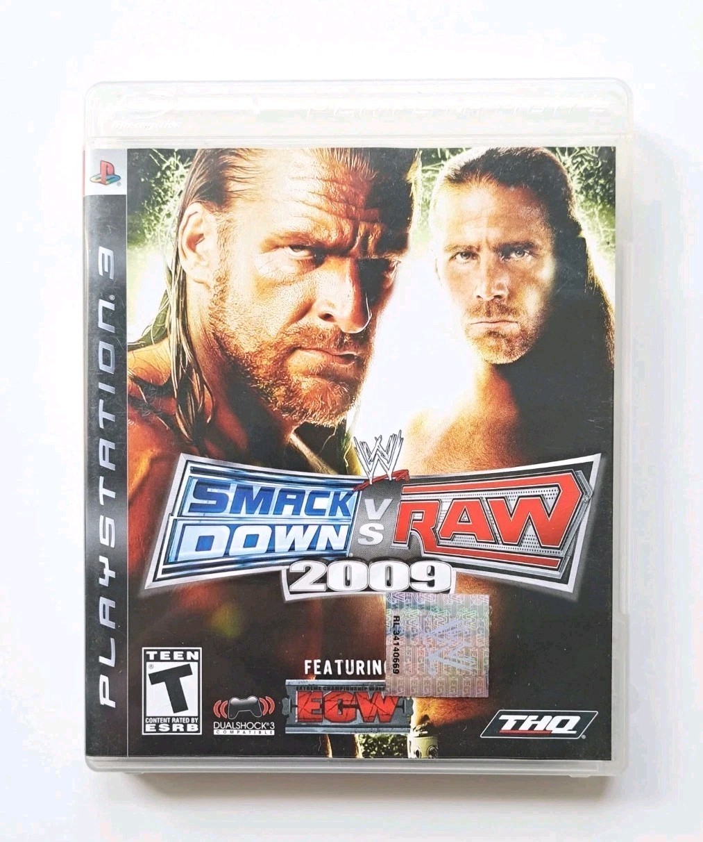 WWE SmackDown vs. Raw 2009 Featuring ECW (Sony PlayStation 3, 2008) CIB