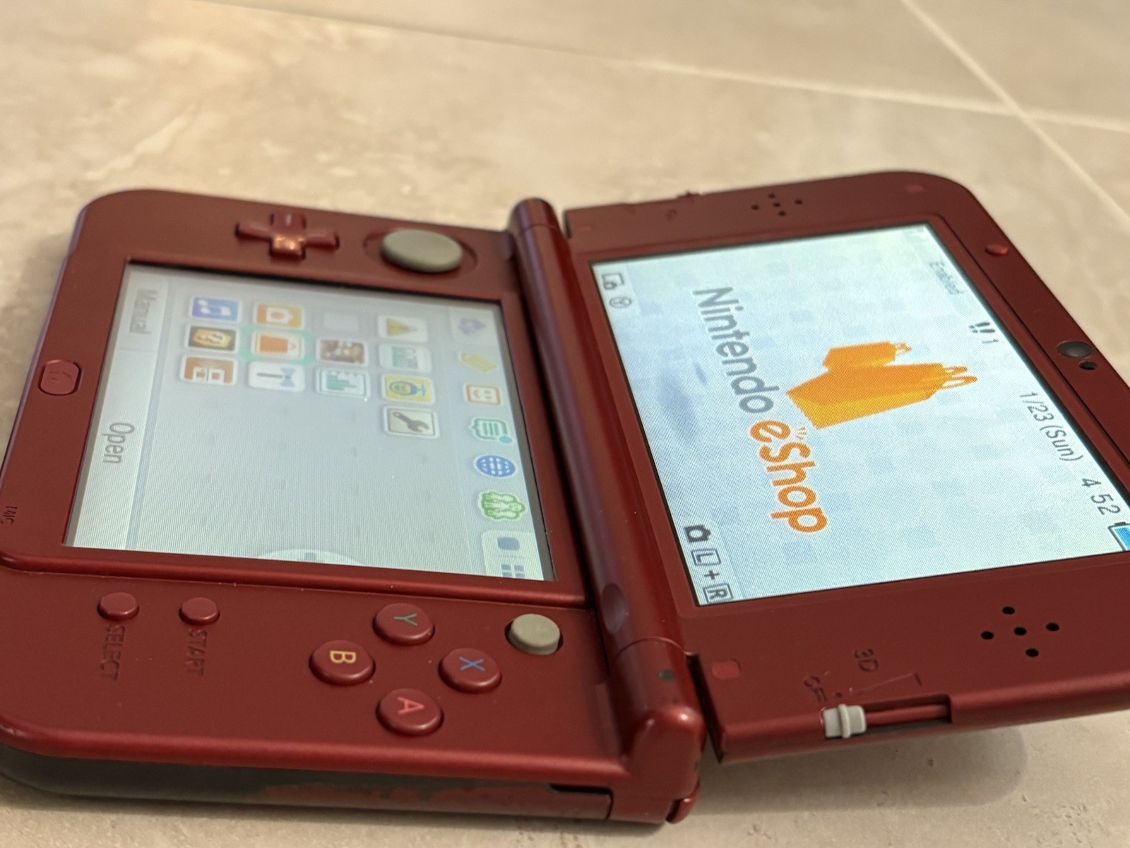 New Nintendo 3DS LL XL Metallic Red Region Free USA Seller Dual IPS