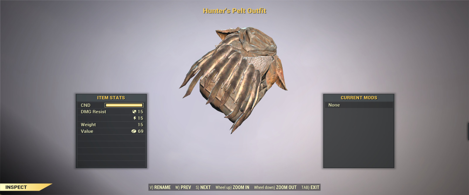 FALLOUT 76 PC Hunter’s Pelt & Hunter’s Hood RAREST DEV ROOM APPAREL EVER CHEAP