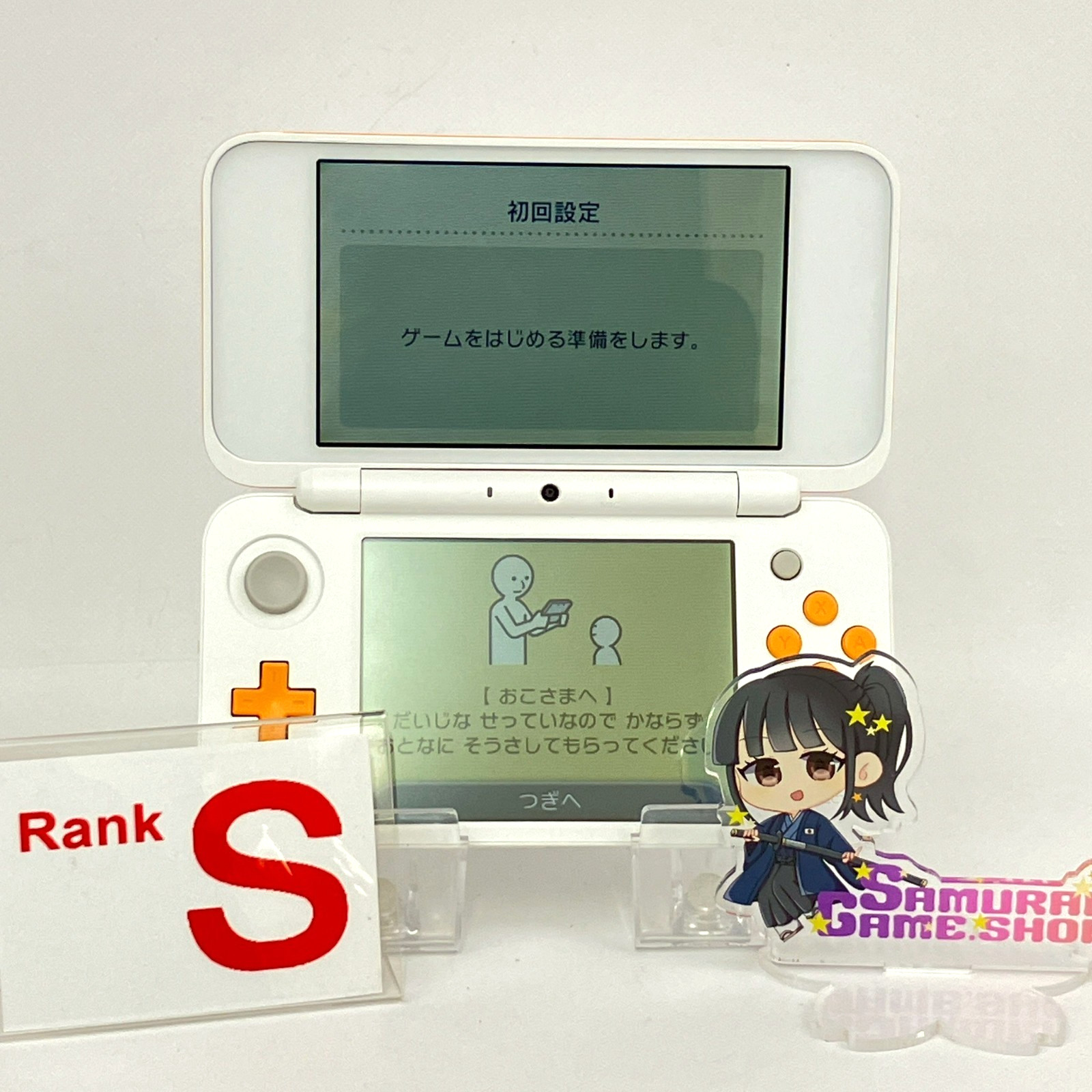 Nintendo new 2DS LL XL White Orange S Rank Console Only Japanese Only 655