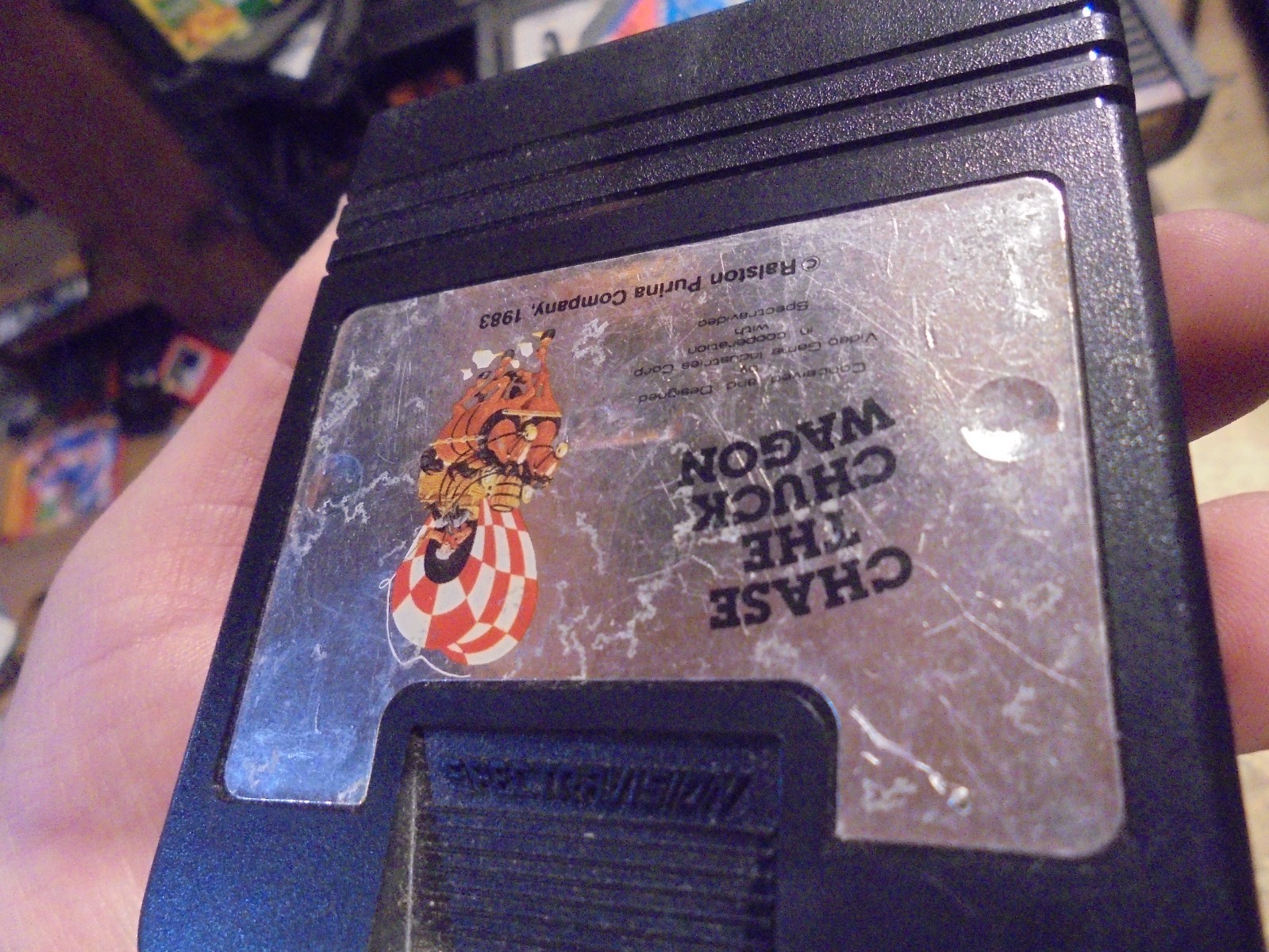Super Rare CHASE THE CHUCKWAGON Atari 2600 Game Cartridge 1983 Ralston Purina