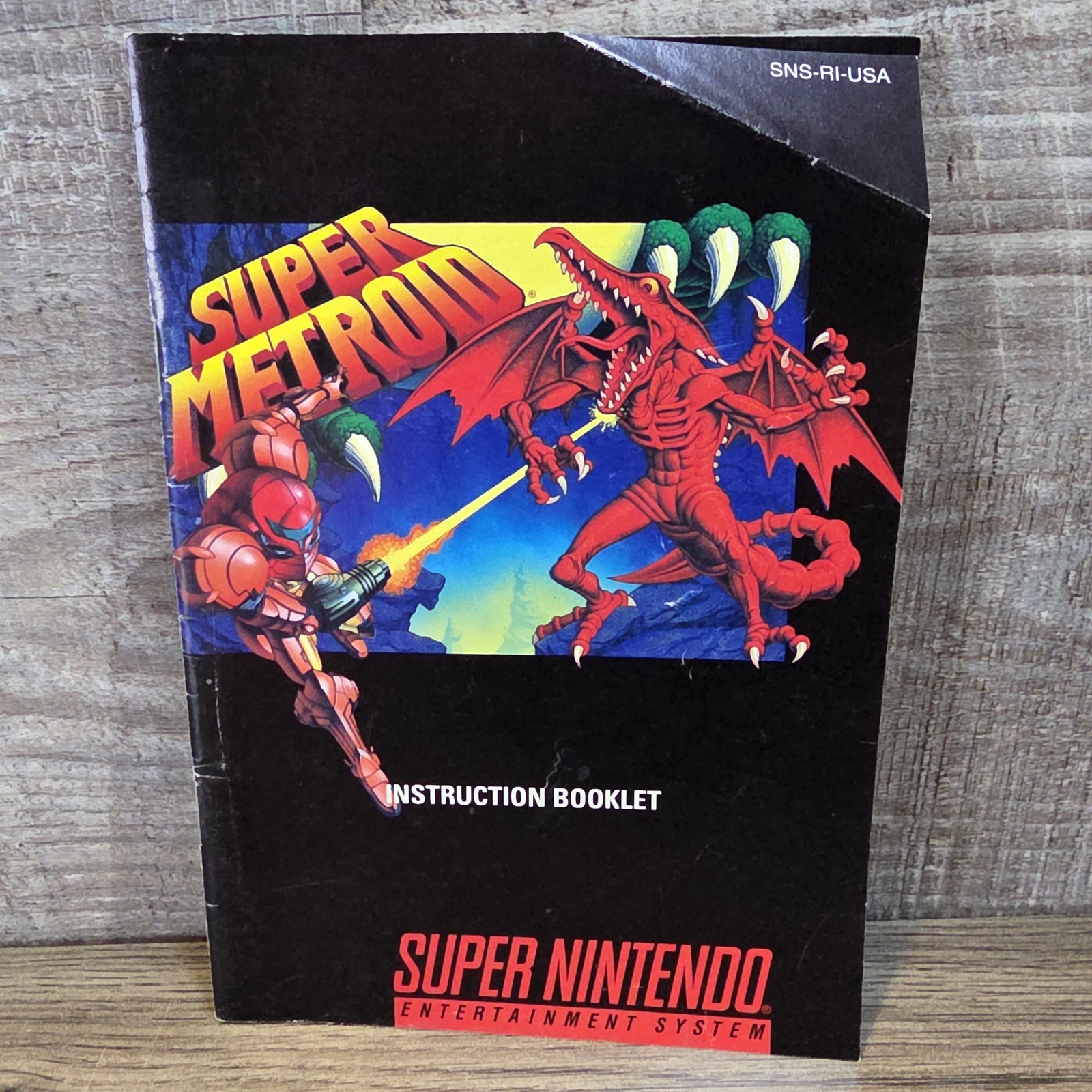 SNES Super Nintendo Super Metroid Instruction Booklet Manual Authentic Original