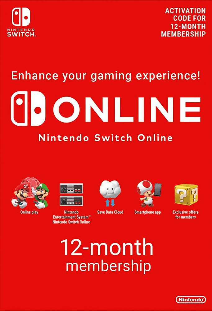 Nintendo Switch Online 12 Month Family Membership