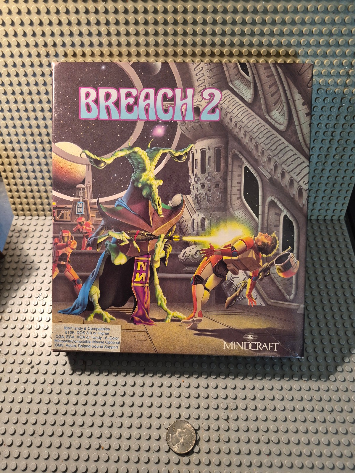 Breach 2 PC Game (Mindcraft 1990) IBM DOS manual game very good
