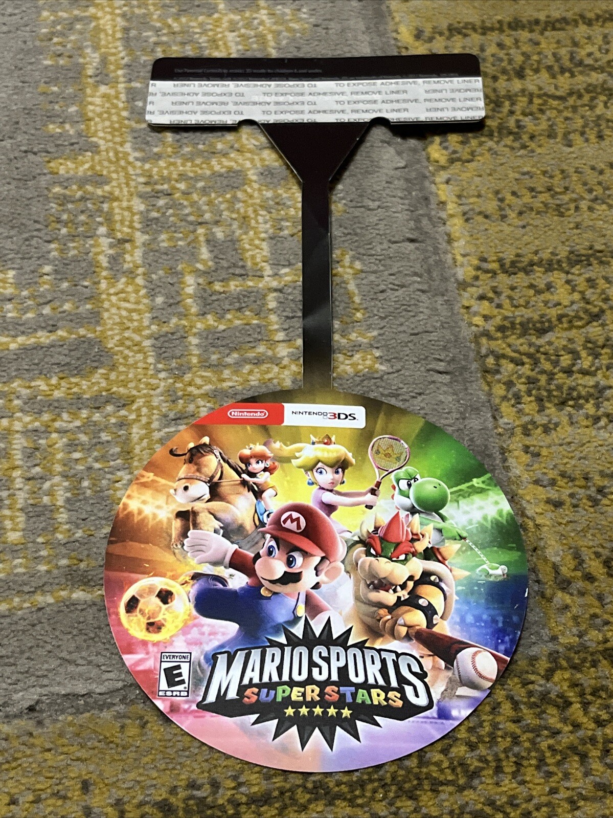 Mario Sports Superstars (Nintendo 3DS, 2017) Retail Store Display Hanger, New