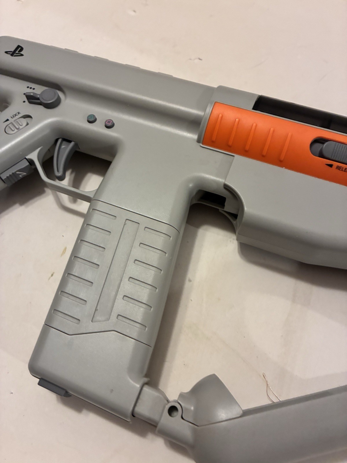 PlayStation Move Sharp Shooter Gun Controller Gray Orange Black for PS3