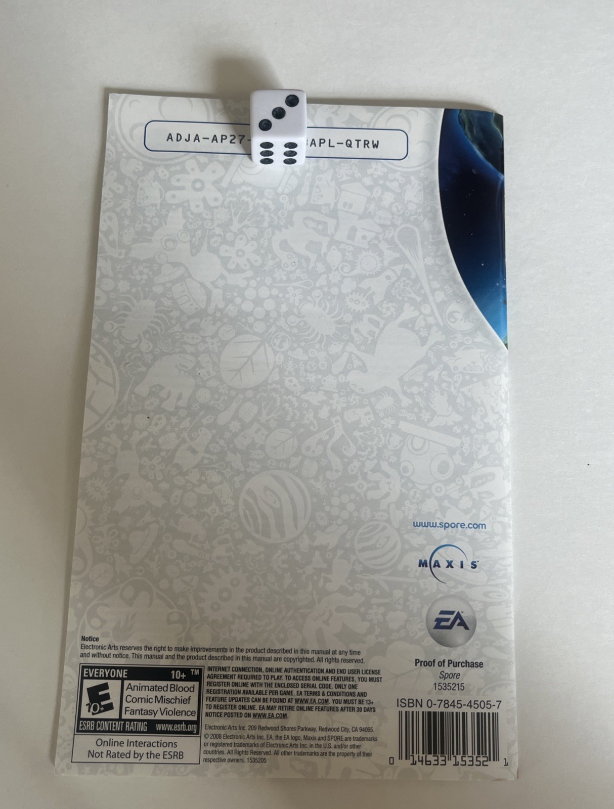Spore (Windows/Mac, 2008) CIB W/manual And Serial #. Tested. Ships Fast!