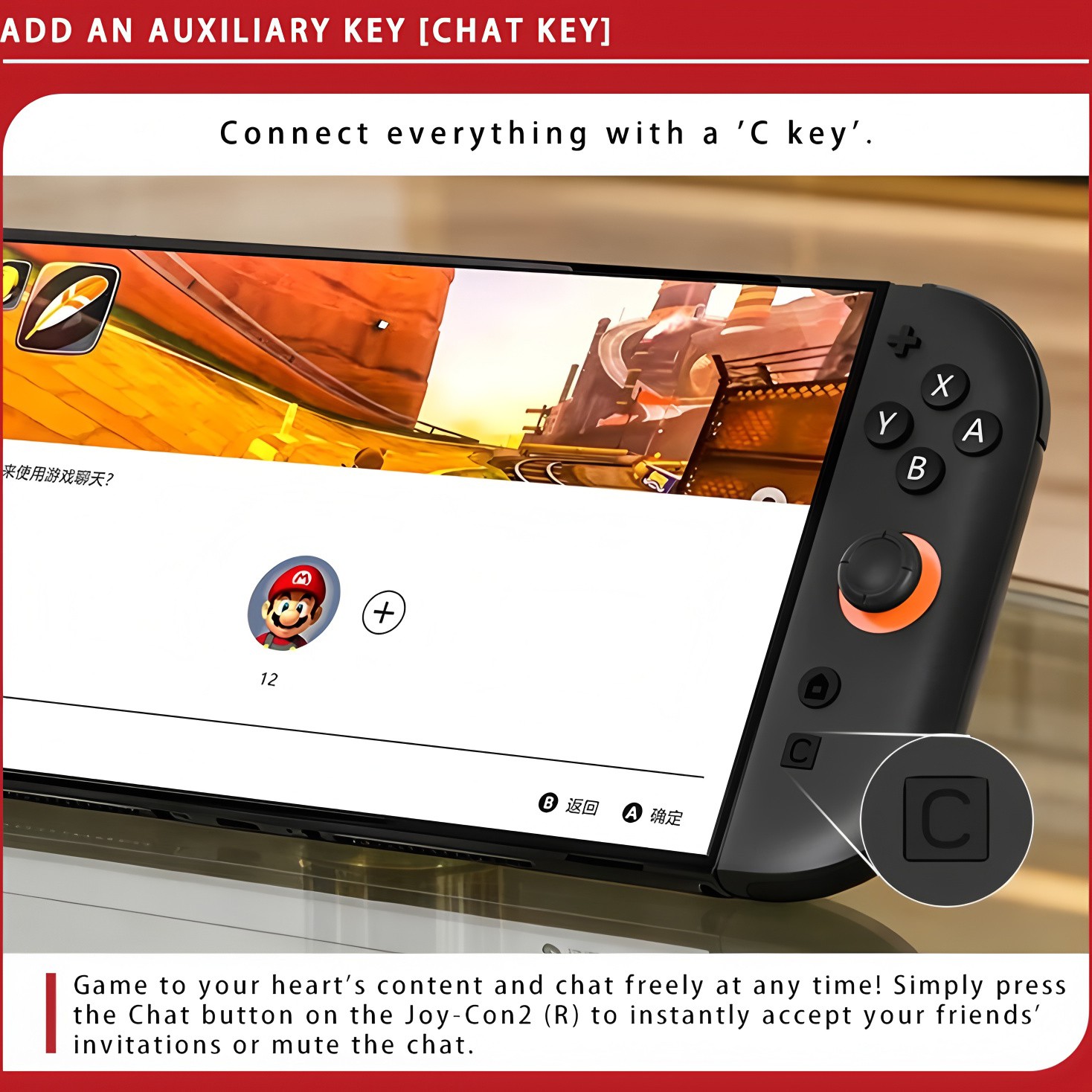 Wireless Gamepad Left & Right Game Controller For Nintendo Switch2 Joy-Con2 HP