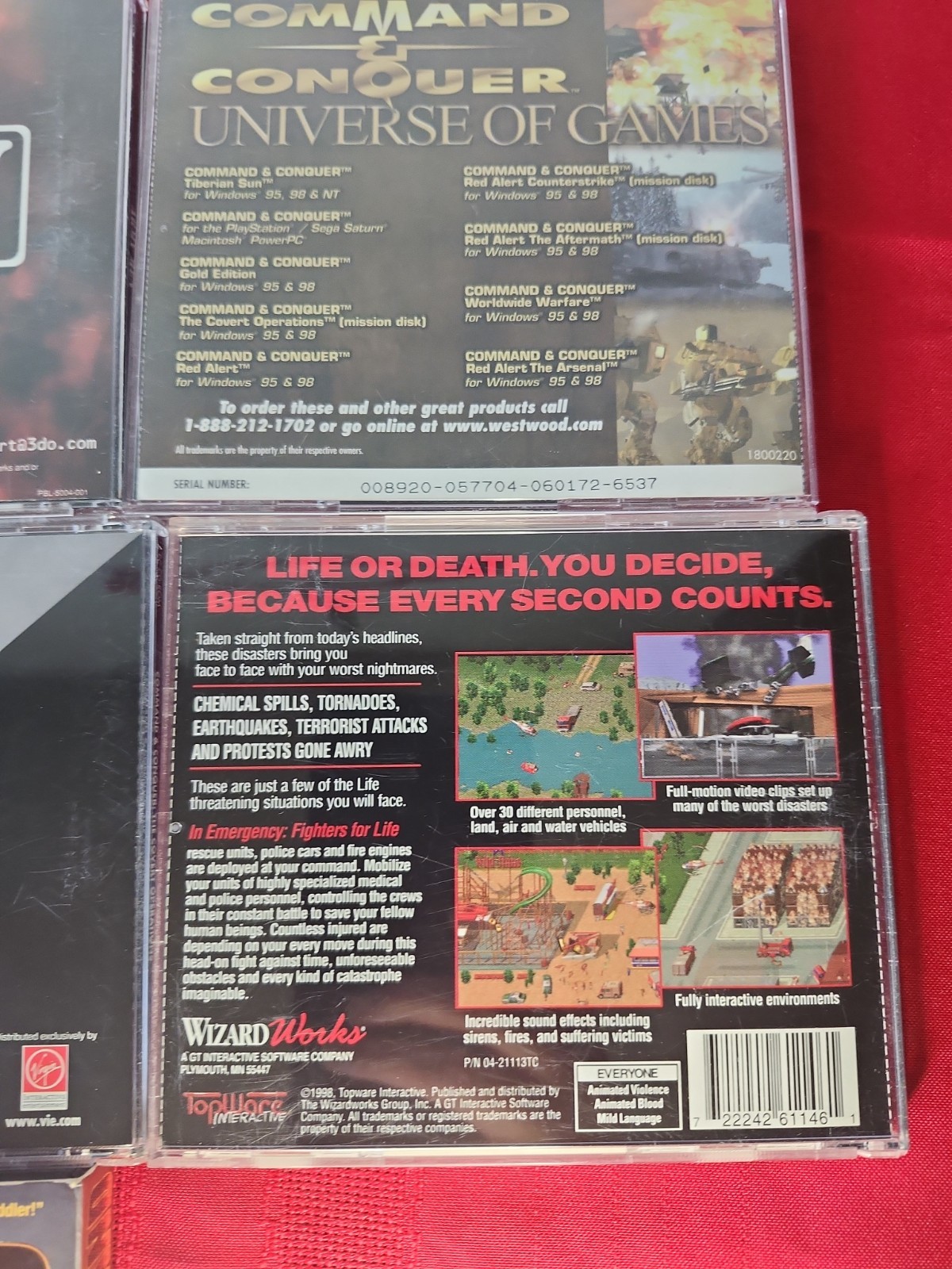 Vintage PC Game Lot of 7 Retro 90s 2000s Big Box Jewel Case Command Conquer Myst