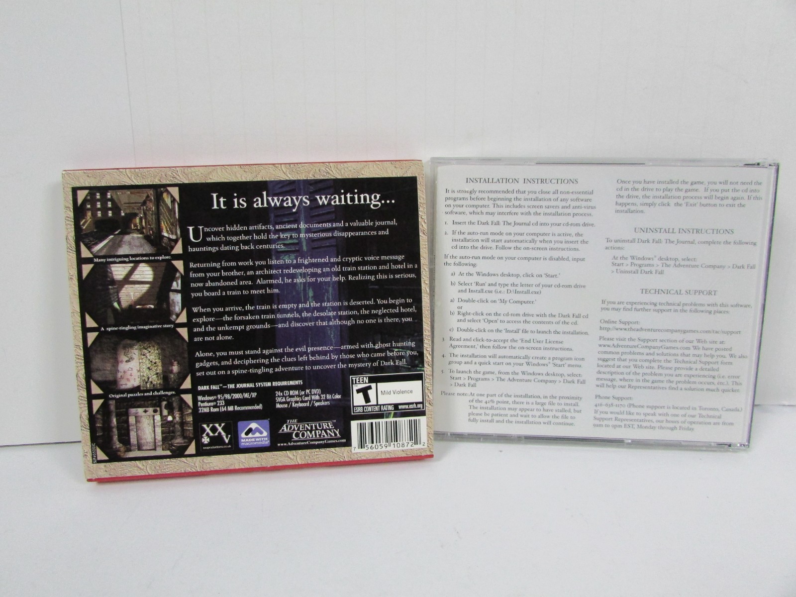 Dark Fall: The Journal PC CD-ROM (2003) The Adventure Company – Untested