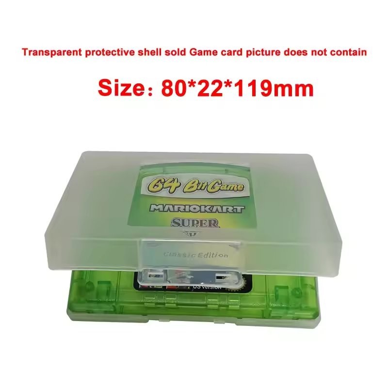 10x Nintendo 64 N64 Game Cartridge Storage Box Protector Case Dust Cover Clear