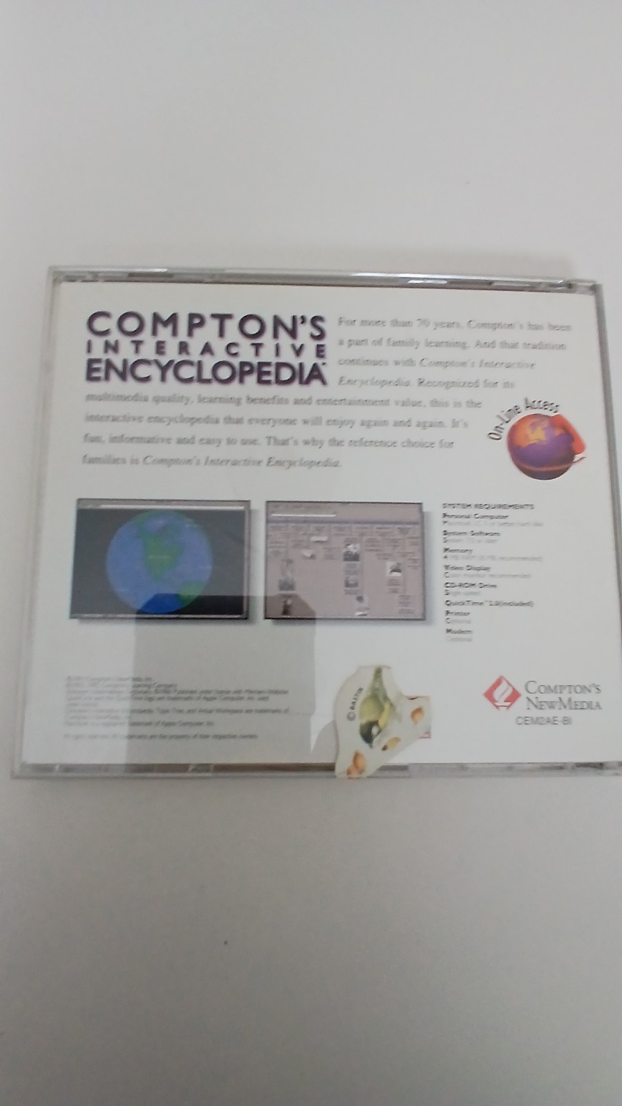 Compton’s Interactive Encyclopedia 1996 Win 3.1/95 PC CDROM Software US Version