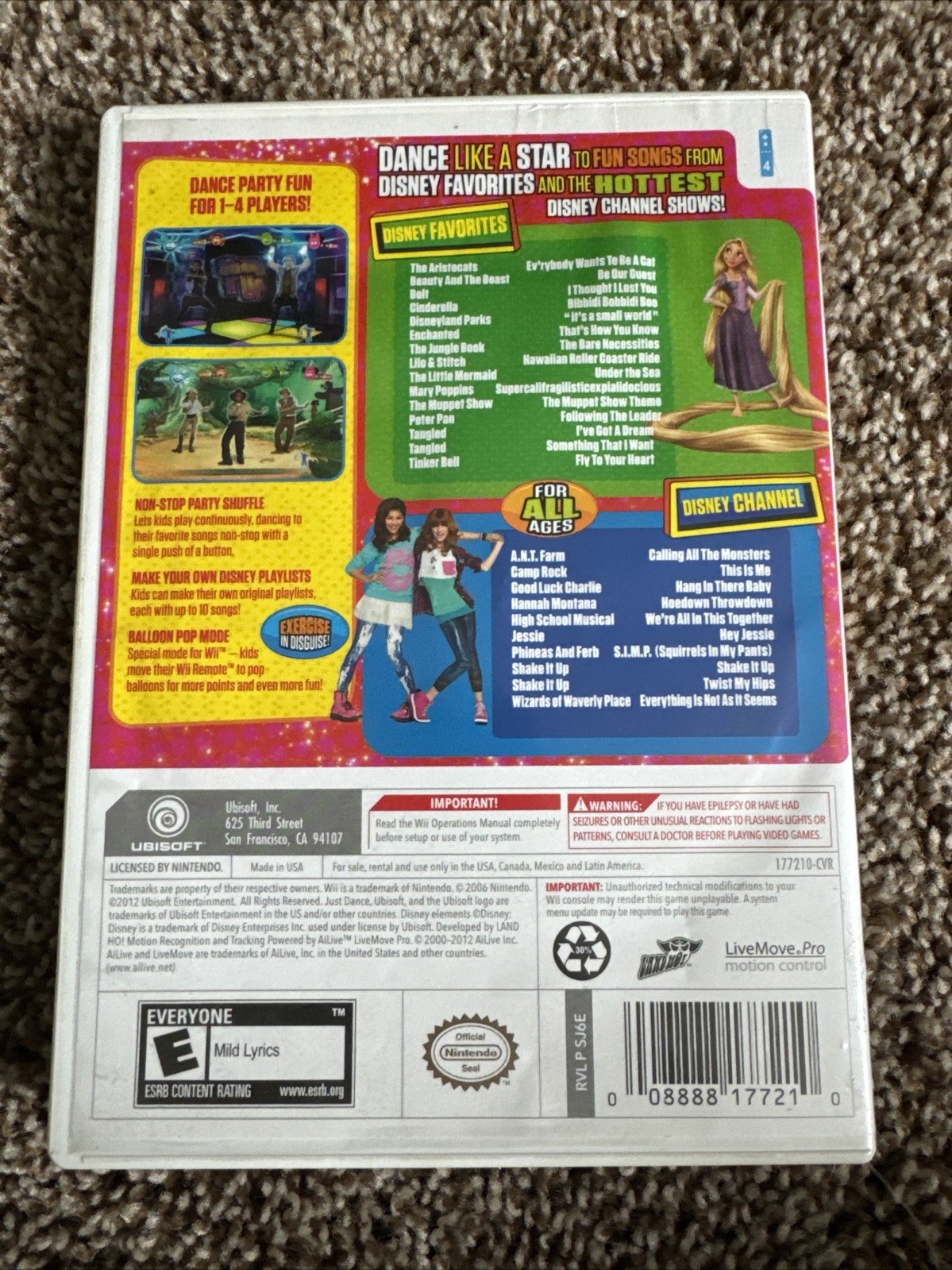 Just Dance: Disney Party (Nintendo Wii, 2012) – Tested & Working