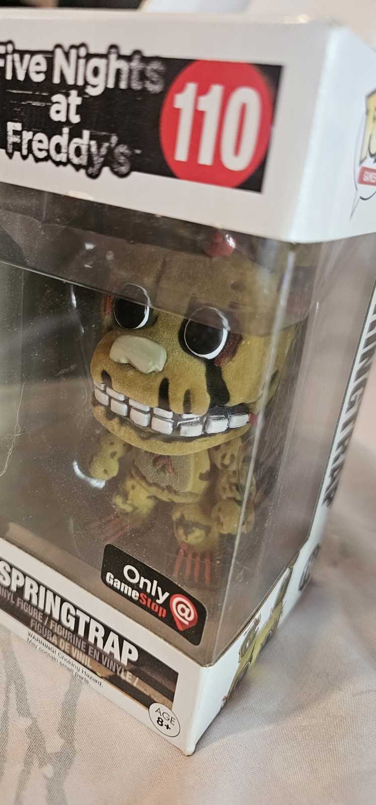 Funko Pop FNAF Lot – #110 Springtrap (un/flocked), #126 Shadow Freddy, #109 Foxy