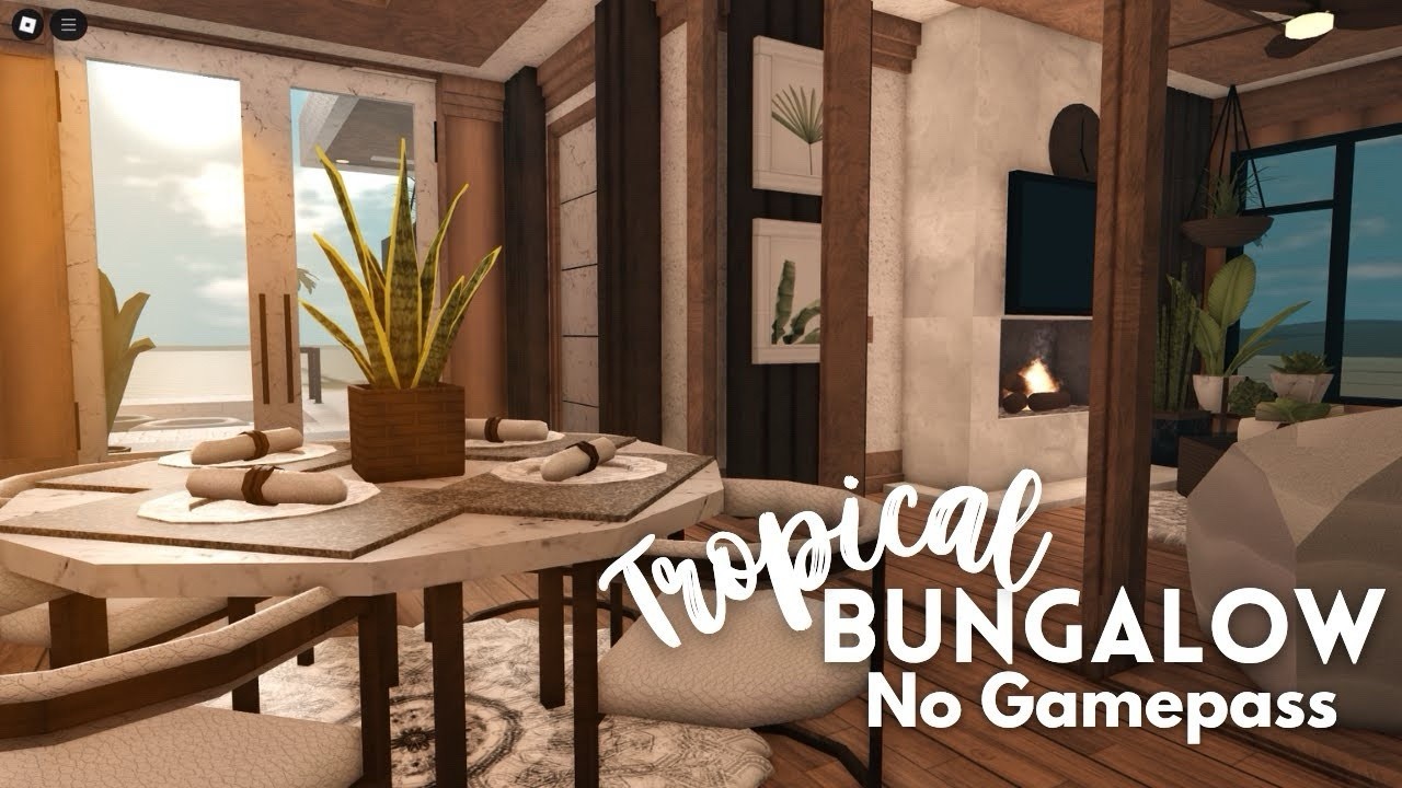 NOGAMEPASSTROPICAL HOME BLOXBURG.CHECK DESCRIP.FAST BUILDER FOR AFFORDABLE PRICE