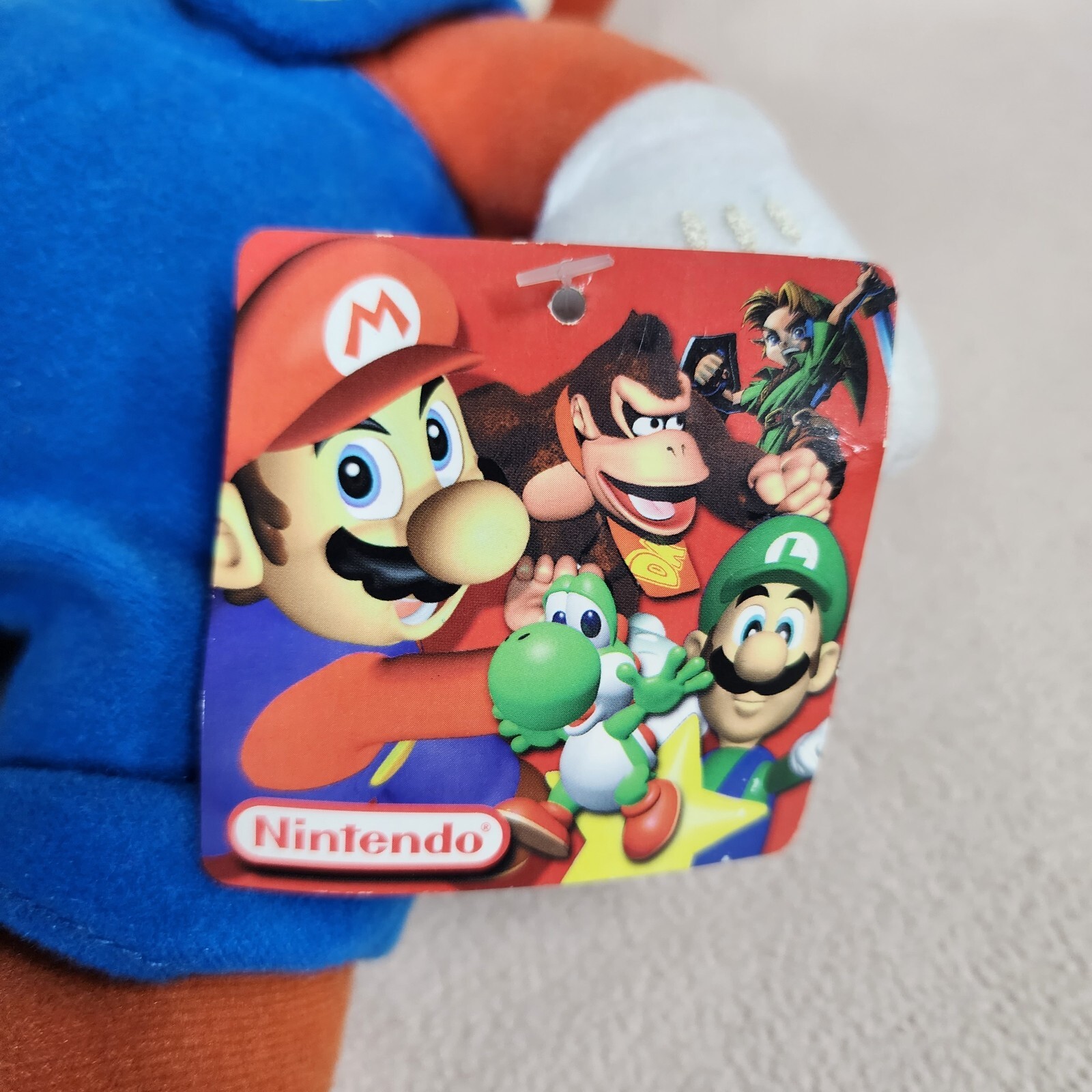 2004 Nintendo Super Mario Bros Mario Plush Kellytoy 12 Inch Blue Eyes Nice Cond
