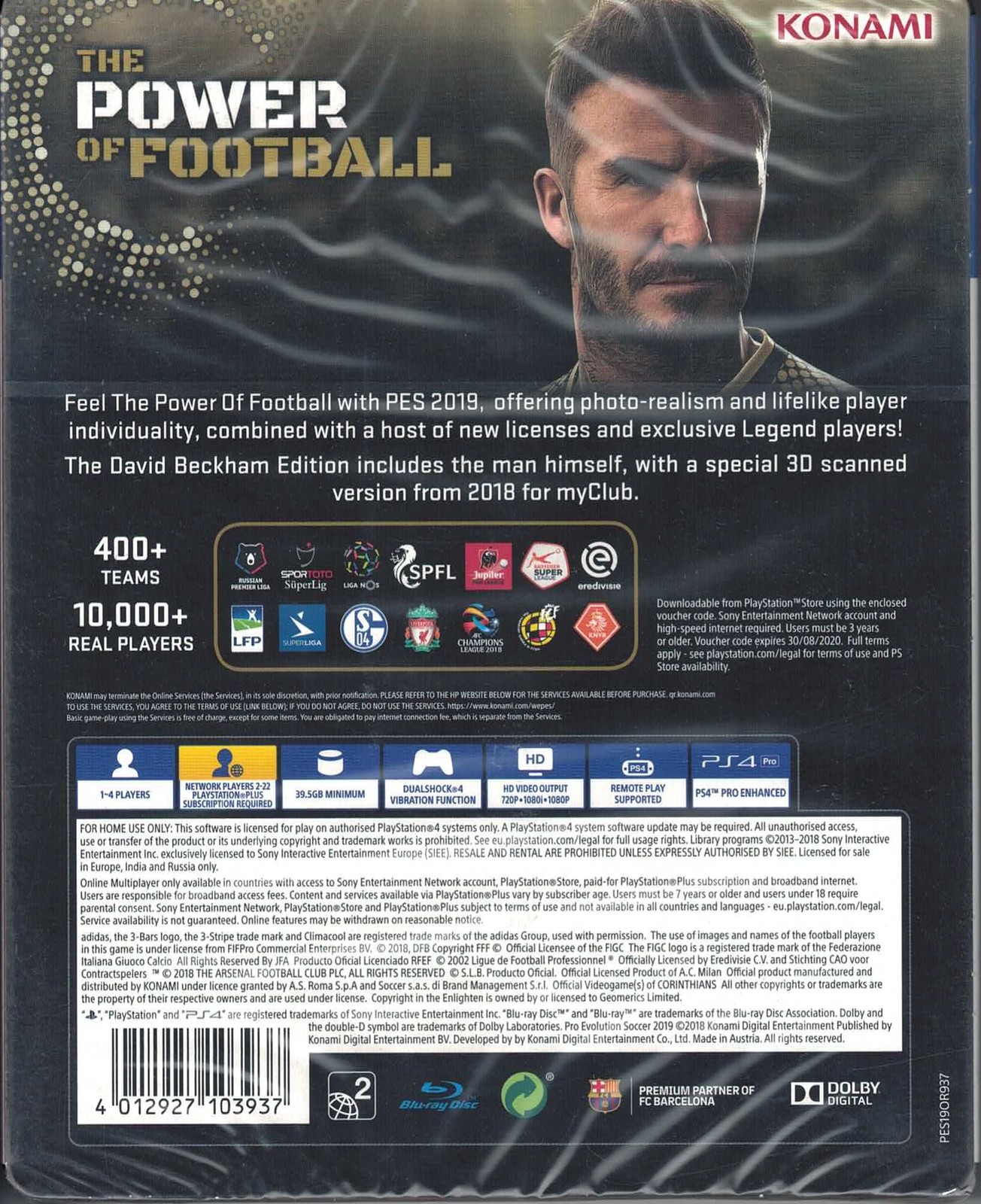 PES 2019: David Beckham Steelbook Edition – Sony PlayStation 4 [PS4] NEW