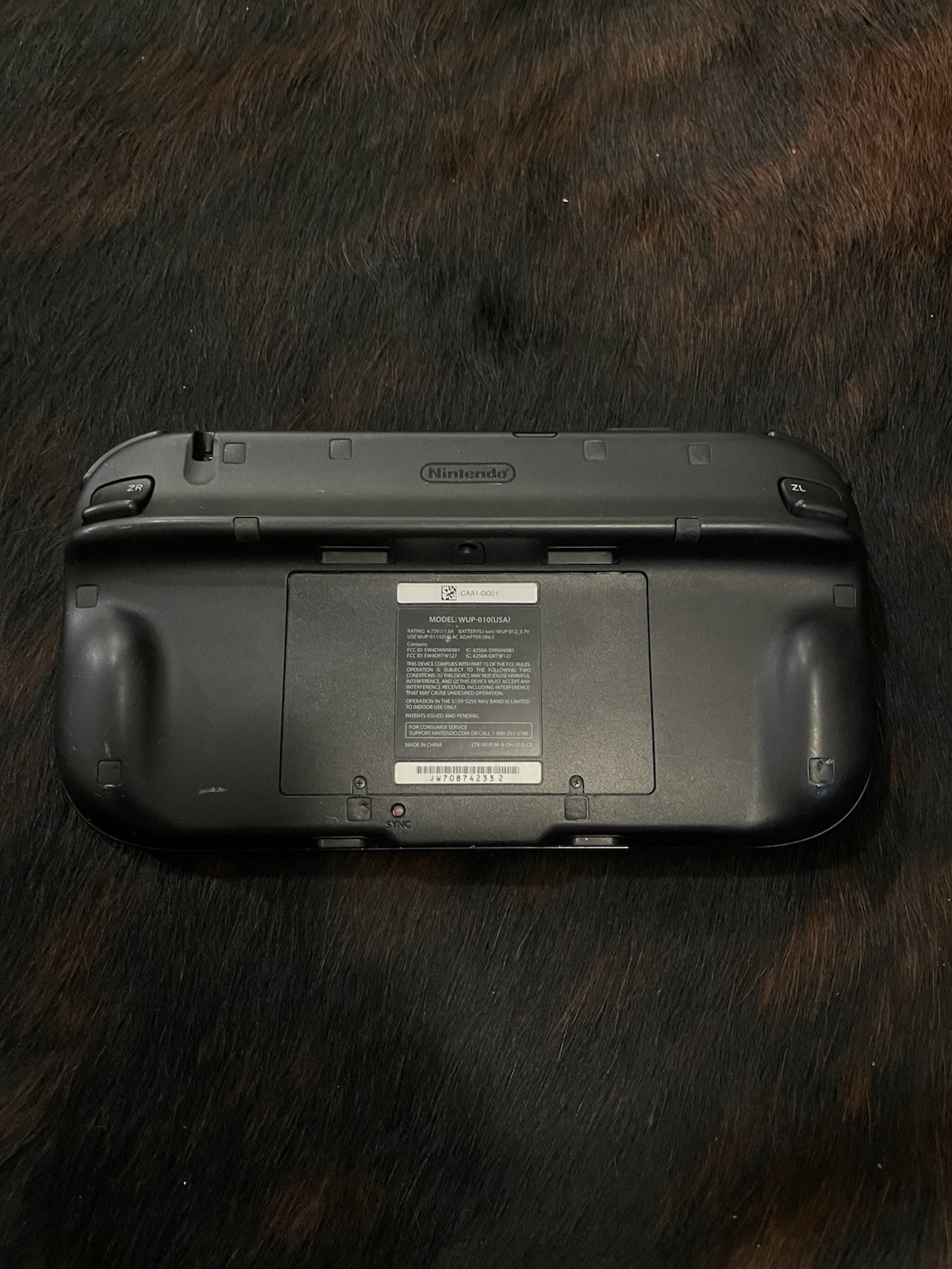 Nintendo Wii U WUP-010 Gamepad Only Black Works Tested