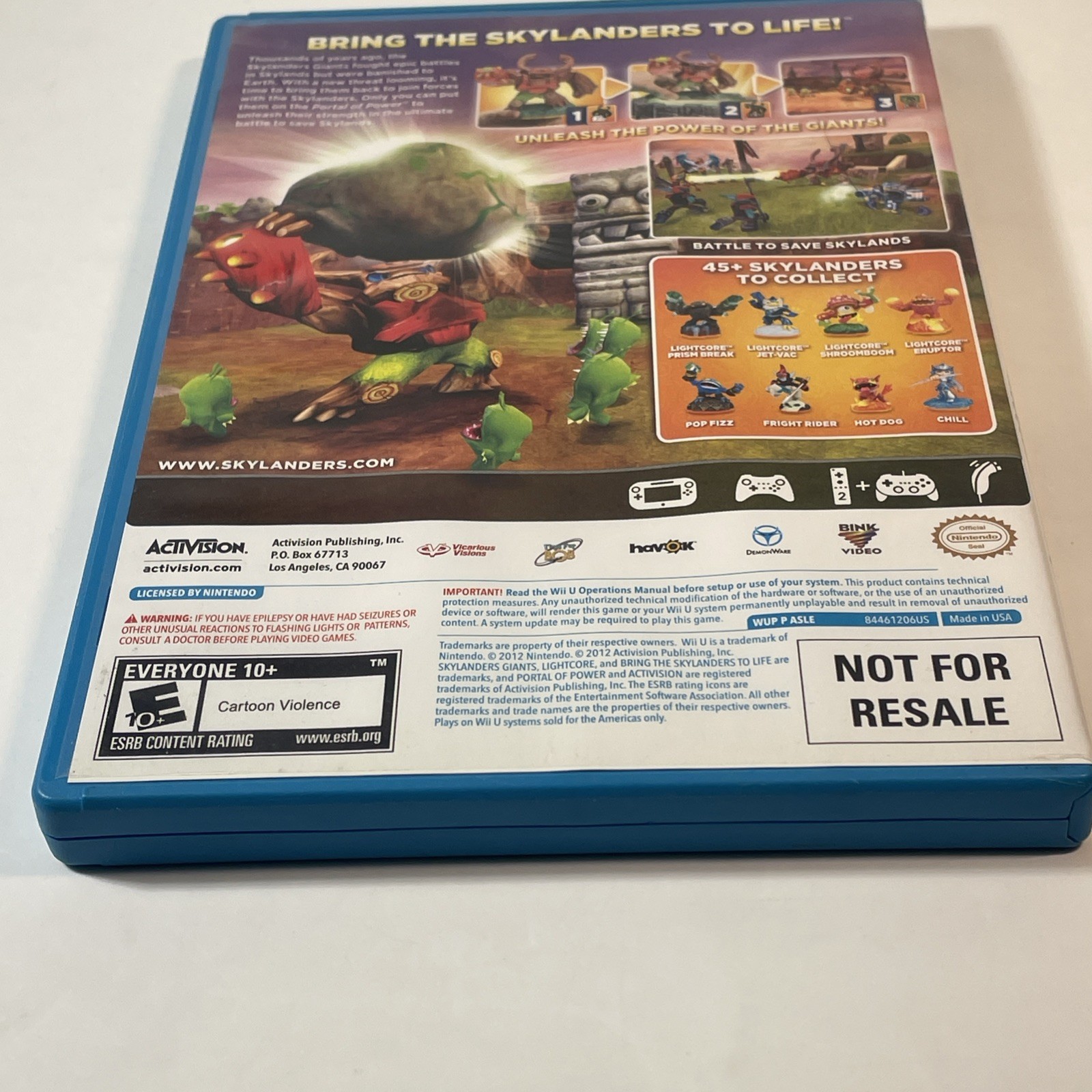 Skylanders Giants (Nintendo Wii U, 2012) CIB Complete