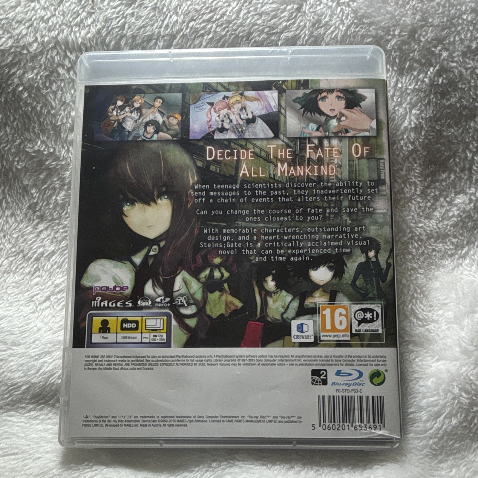 PQube Steins;Gate Limited Edition PS3 PAL PEGI 16 Visual Novel Sci-Fi 2013