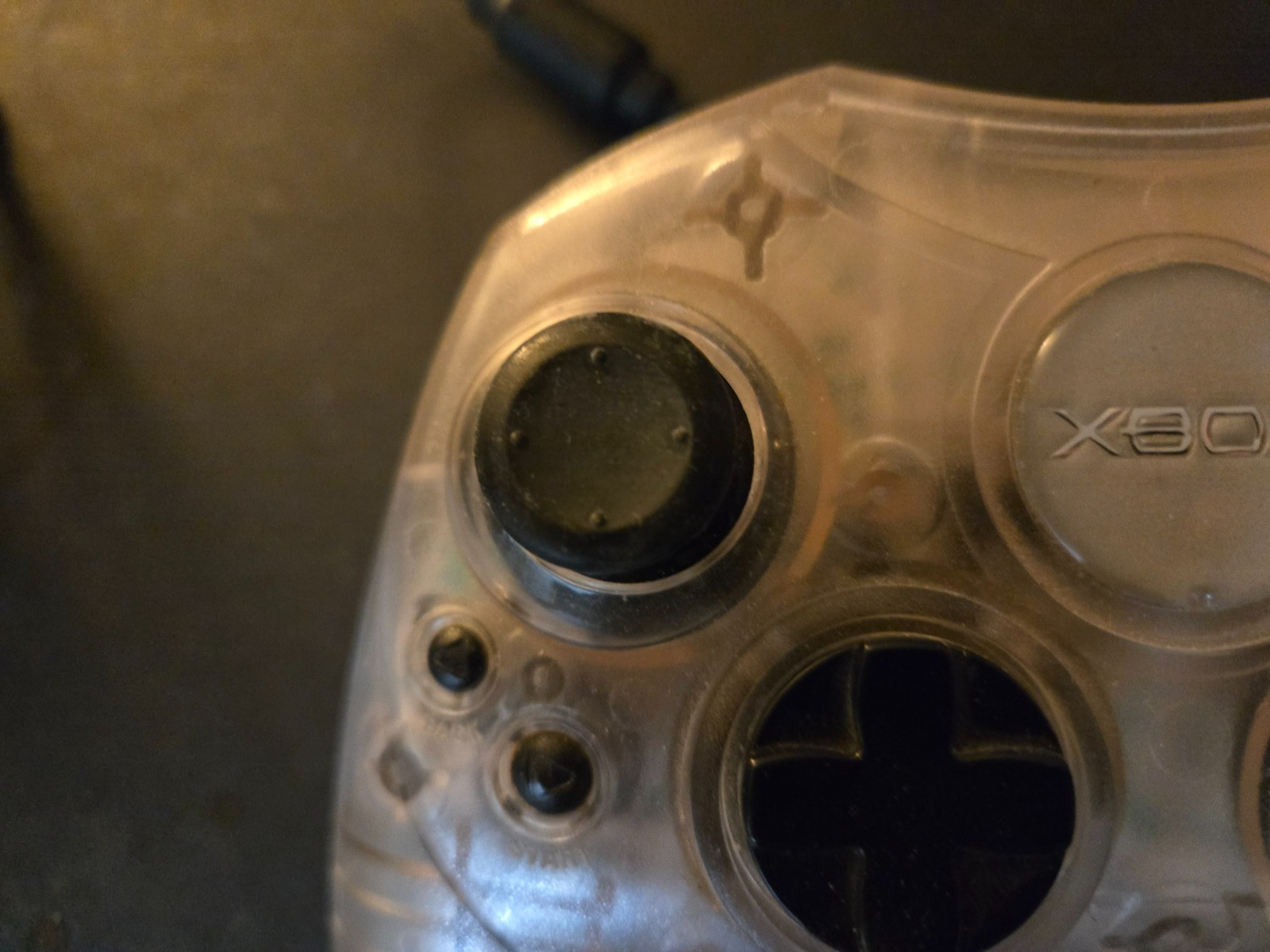 Original Xbox Gaming Wired S-Type Controller Translucent Crystal White TESTED