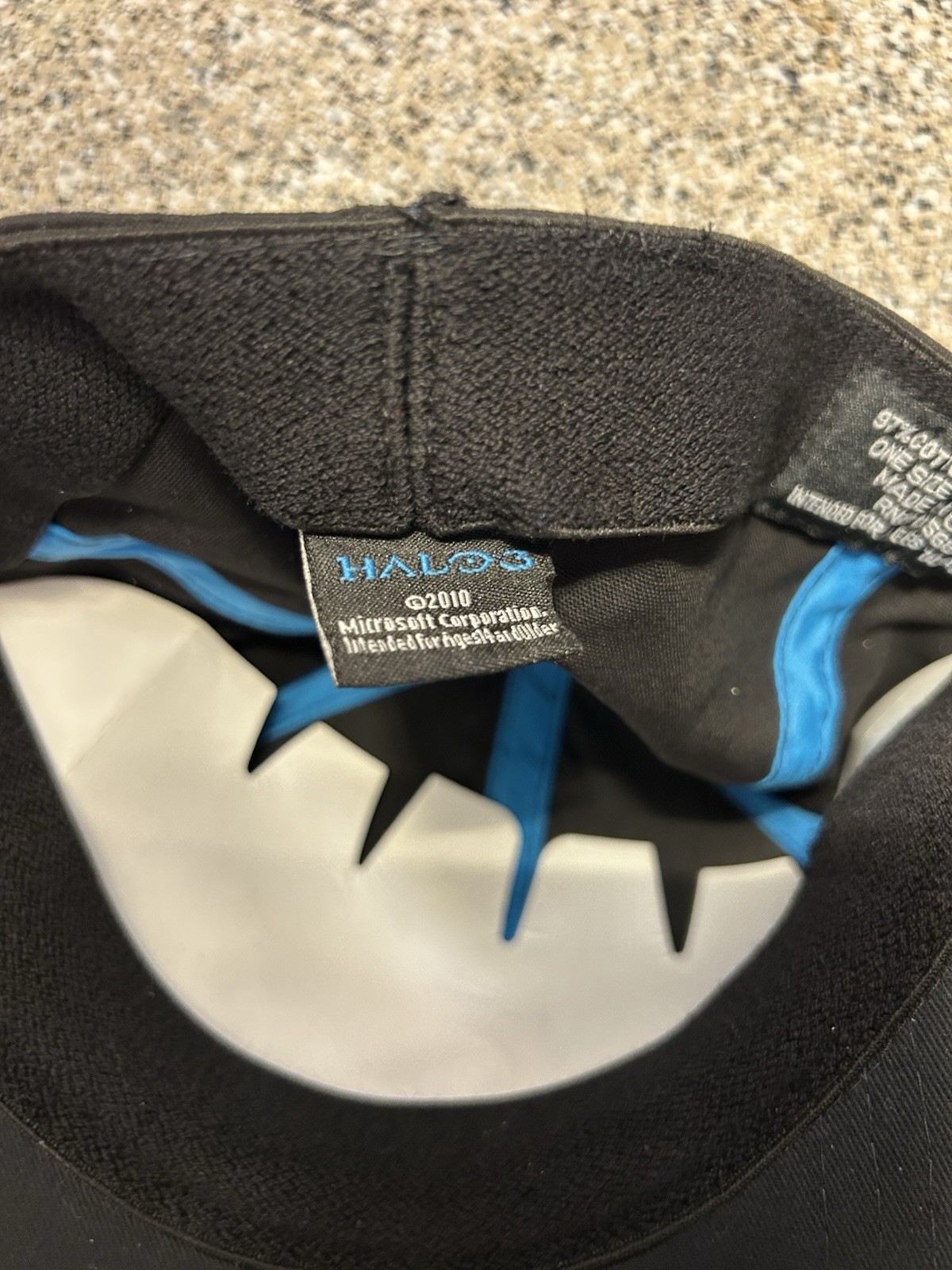 Halo 3 UNSC Hat Black Adult OS A-Flex Stretch Microsoft 2009 New With Tags