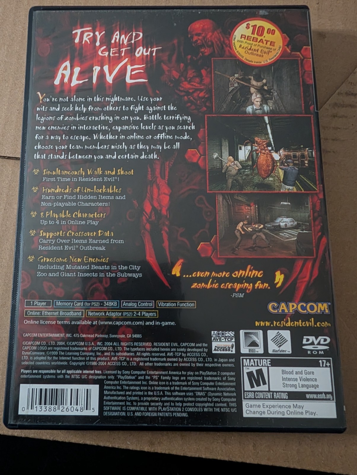 Resident Evil Outbreak 1&2 + Resident Evil Dead Aim PS2