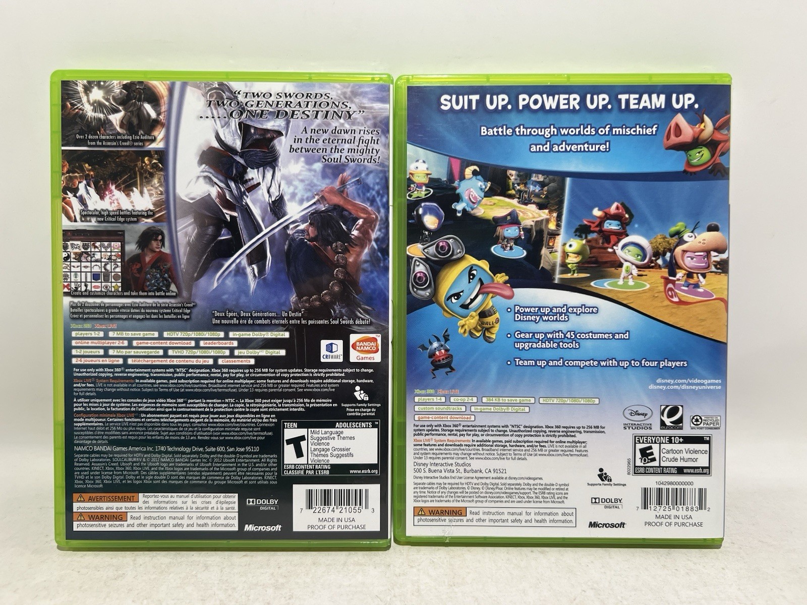 Lot of 7 Xbox 360 Games – Rayman Origins, Soul Caliber V, PvZ Garden Warfare