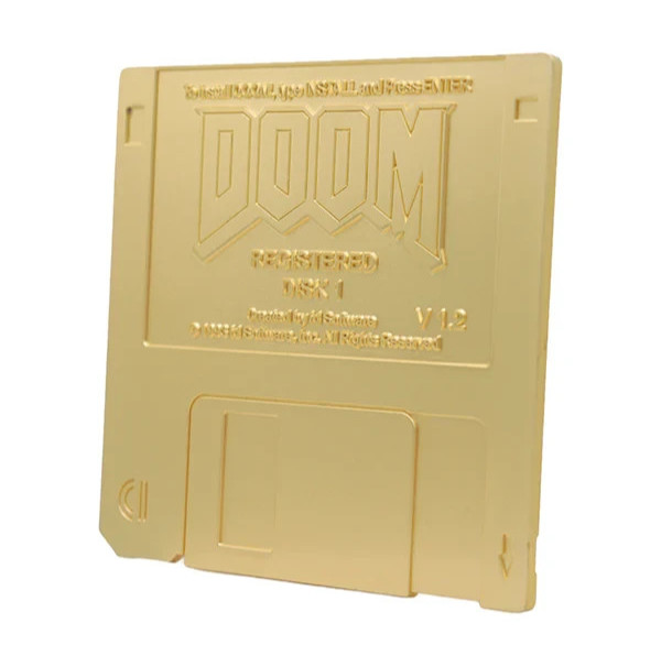 DOOM Floppy Disk Replica Gold Plated Numbered 1/5000 Presale