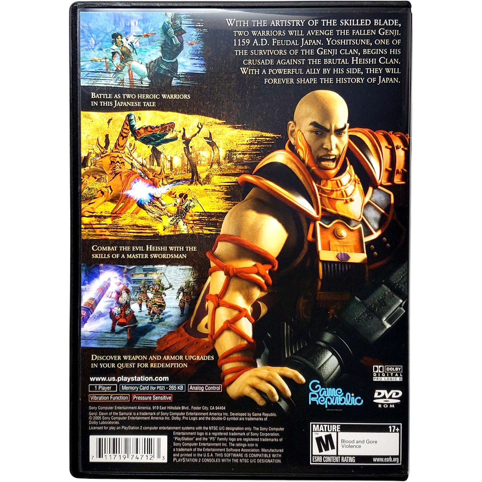 Genji Dawn Of The Samurai – Sony Playstation 2 Pristine Tested Authentic