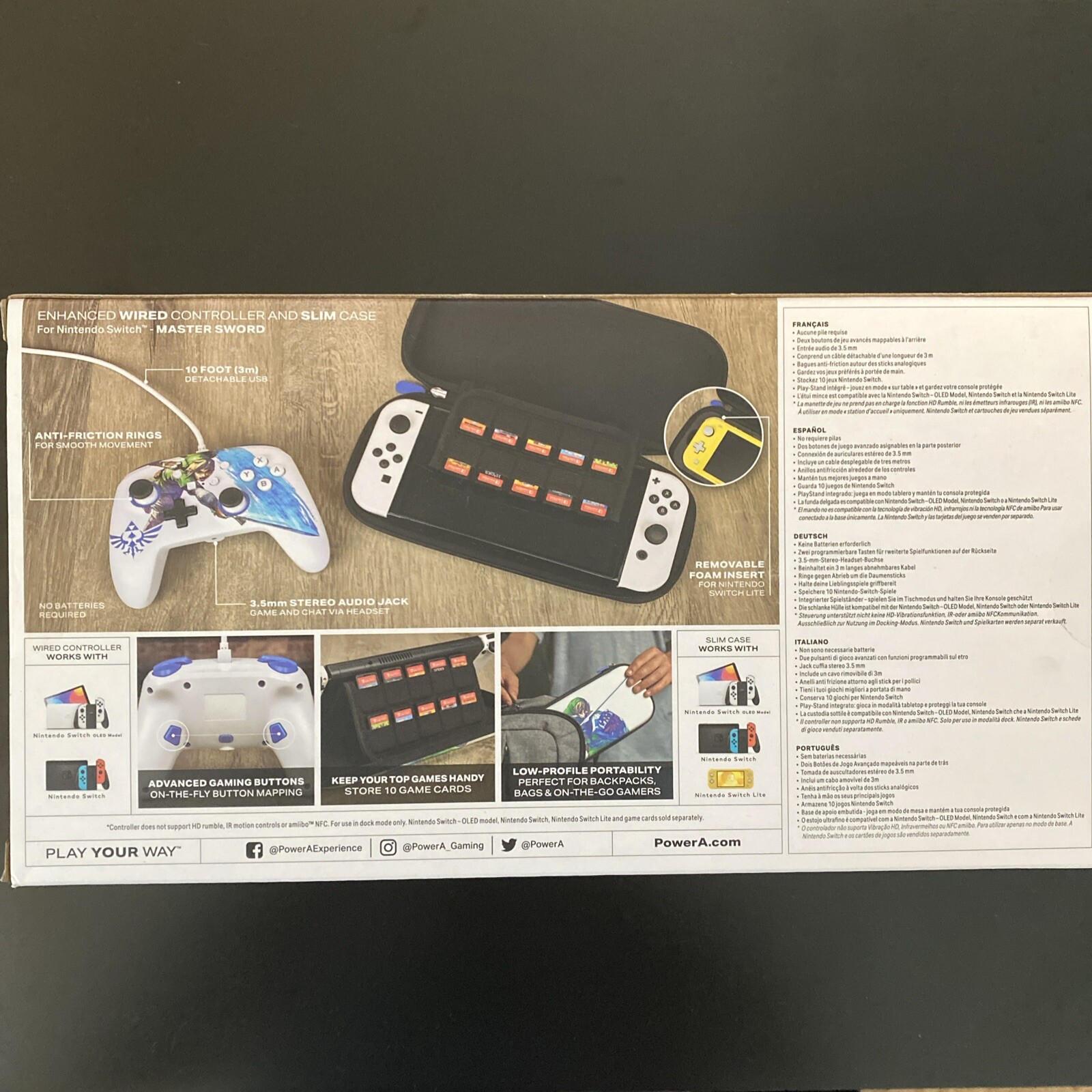 LEGENDS OF ZELDA Enhanced Wired Controller & Slim Case NINTENDO SWITCH Factory!