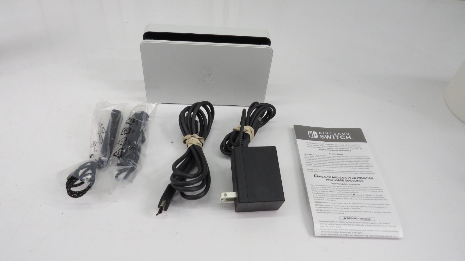 Nintendo Switch OLED 64GB White Game System Bundle W/Dock, Power, HDMI, Joy-Cons