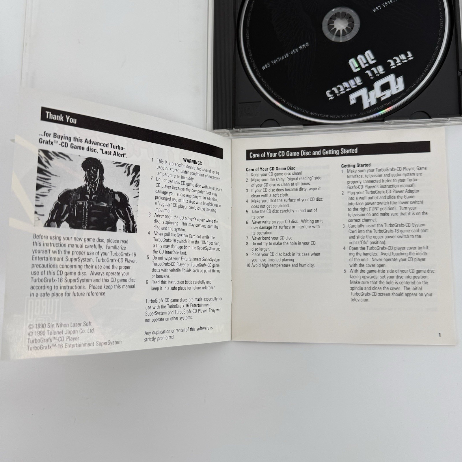 Last Alert • TurboGrafx-CD • UNTESTED • Fast Shipping! • TubroGrafx-16 • NEC