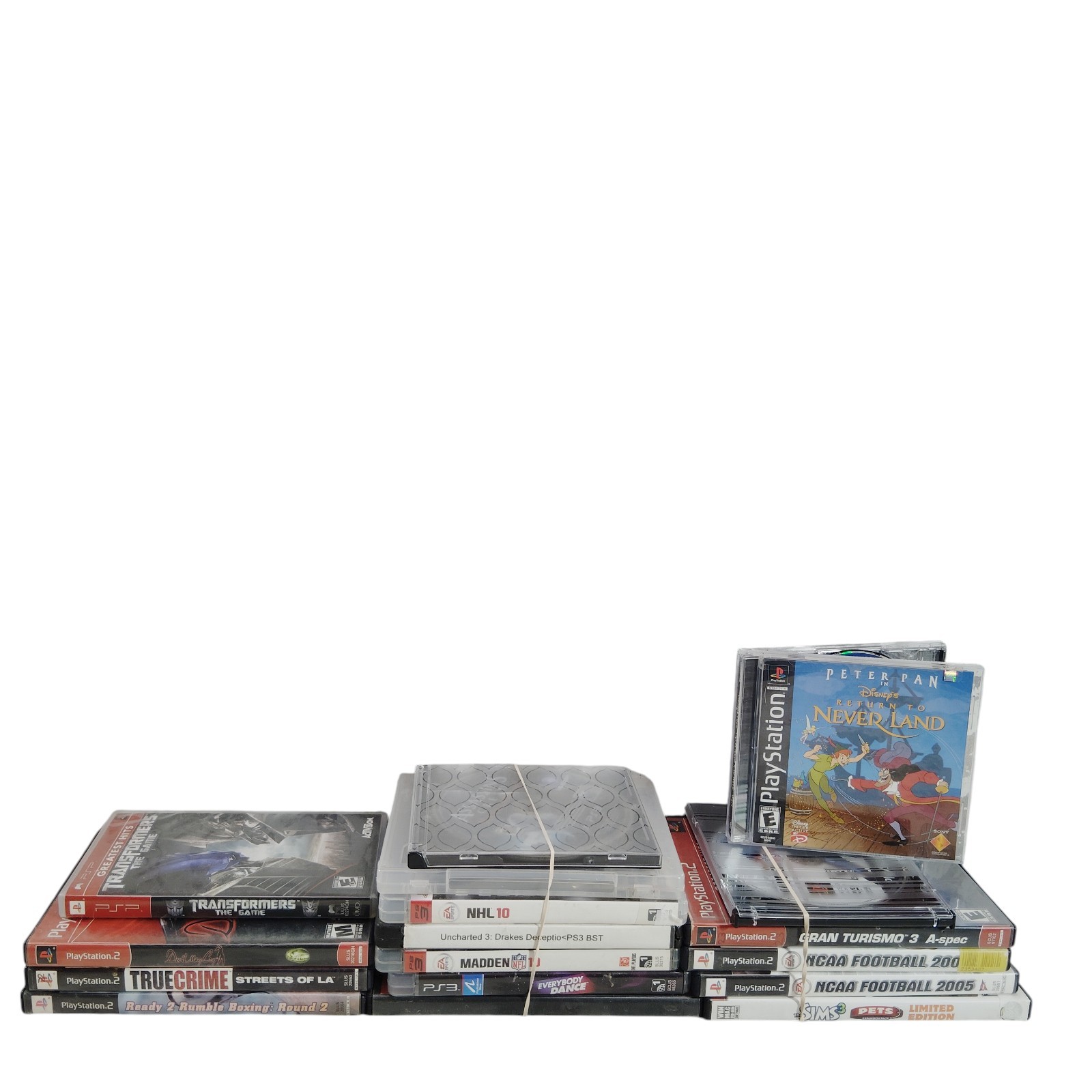 Lot of 17 Playstation 1-2-3 Video Games Neverland Madden NCAA Football & Cases
