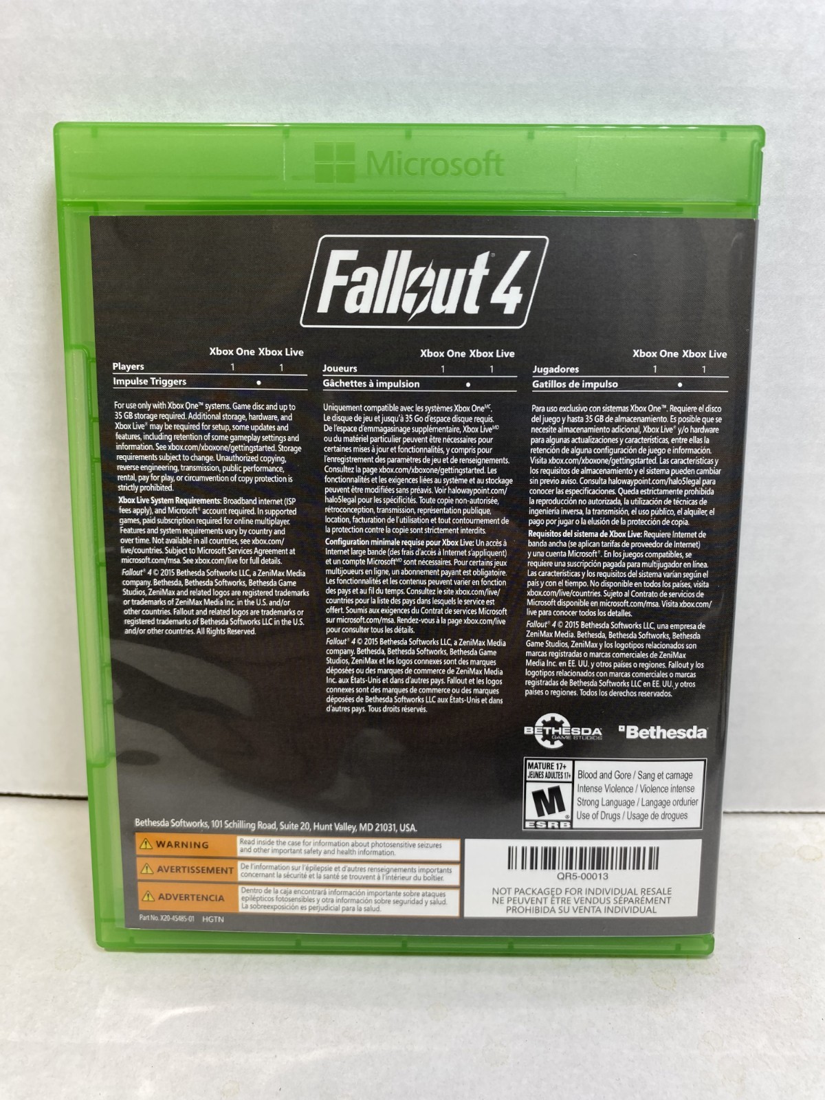 Fallout 4 For Xbox One Tested Free Shipping