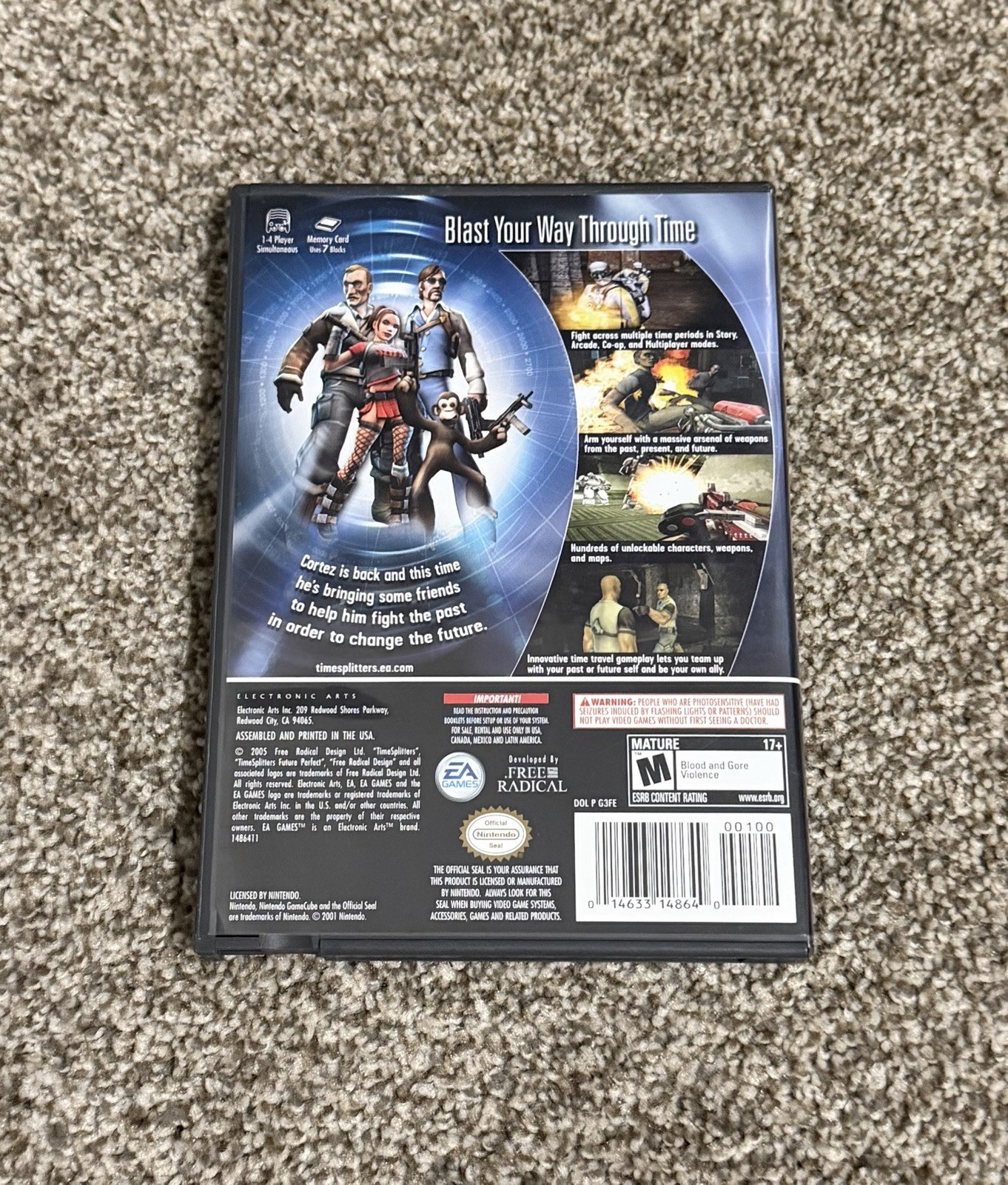 TimeSplitters: Future Perfect (Nintendo GameCube, 2005) CIB Complete Tested
