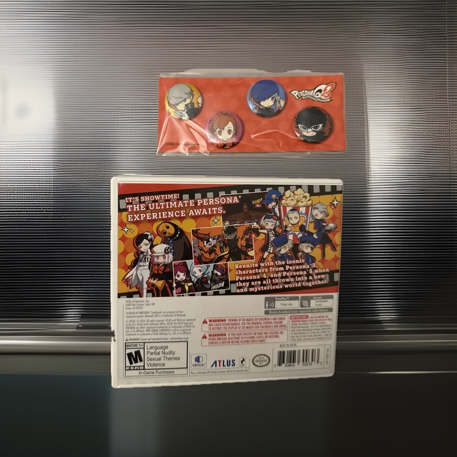 Persona Q2: New Cinema Labyrinth — Launch Edition – CIB – Collector’s Pins