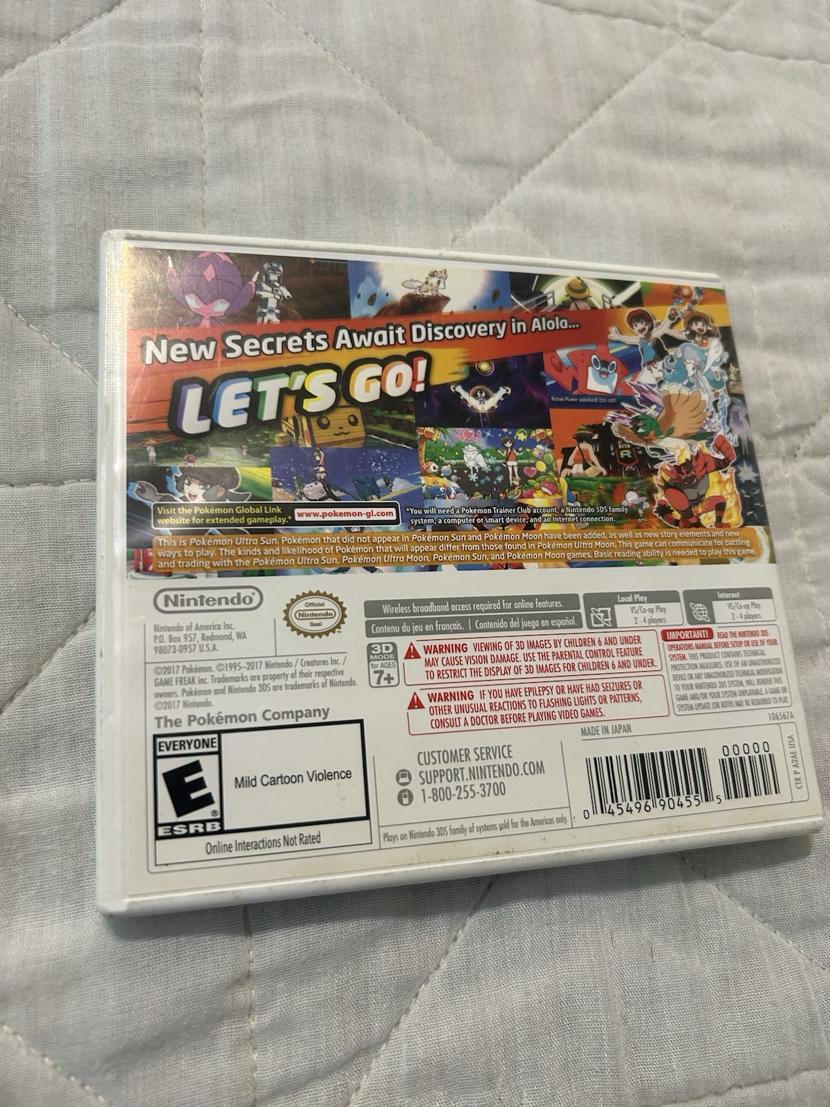 The Pokémon Company Pokémon Ultra Sun Nintendo 3DS Game, Manual
