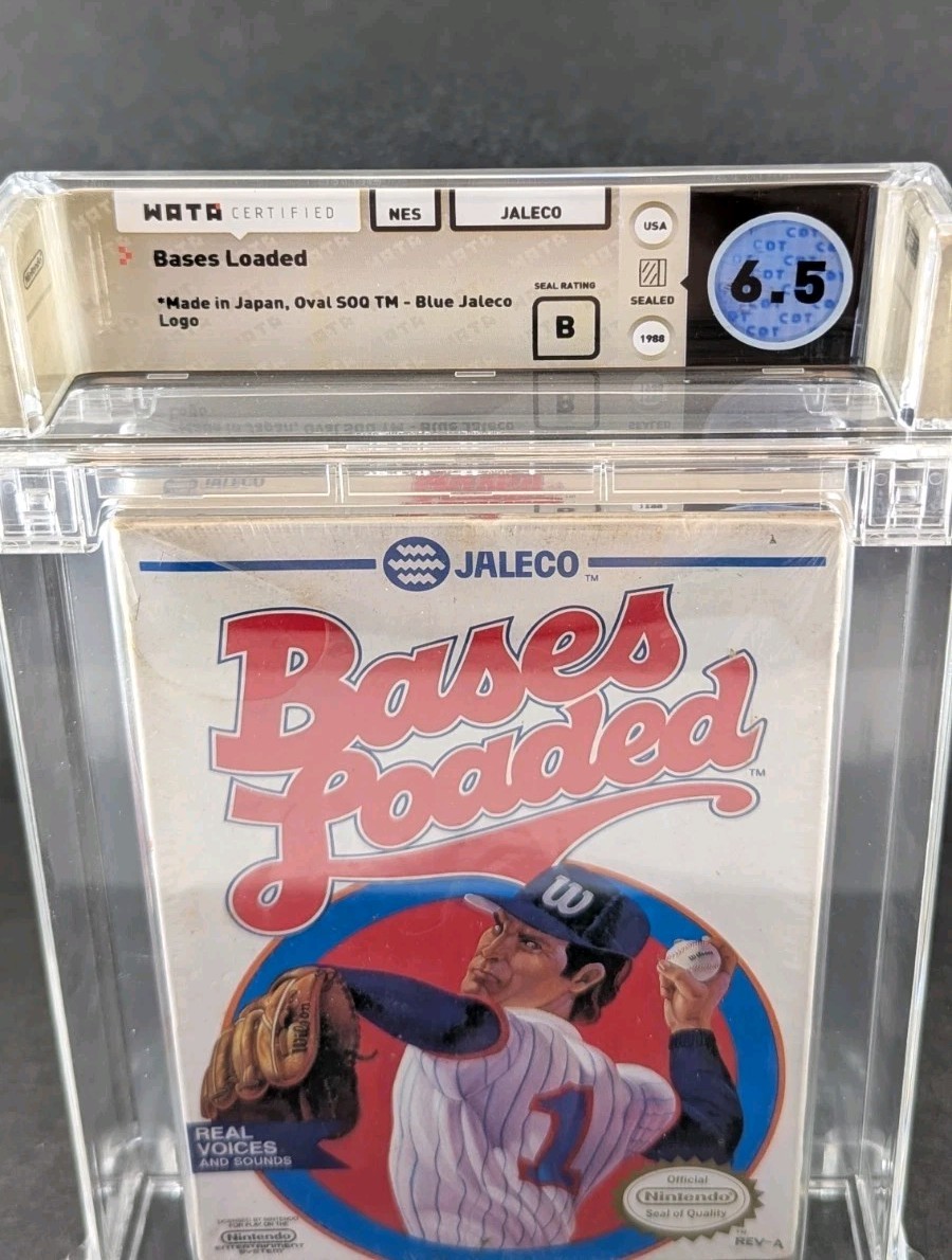 Bases Loaded Sealed NES / Nintendo WATA 6.5 Hole in Seal – RARE