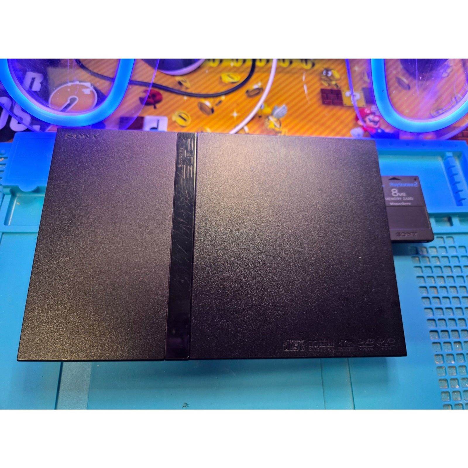 Sony PlayStation 2 Slim Black Console + Memory Card – Tested Works