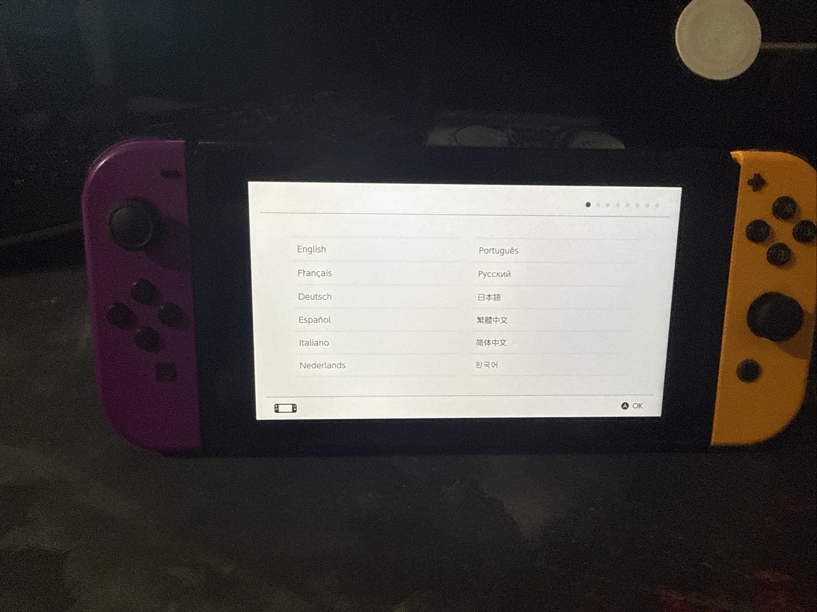 Nintendo Switch Console Yellow & Purple Joy-Con Detachable Controllers Handheld
