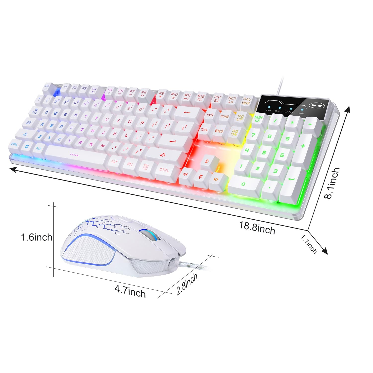 Magegee Gaming Keyboard And Mouse Combo K1 Rgb Led Backlit Keyboard 104 Key For