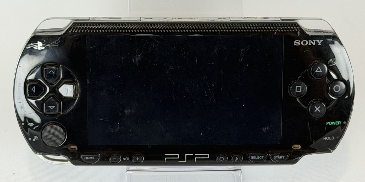 SONY PLAYSTATION PORTABLE PSP BLACK HANDHELD CONSOLE 1000 *TESTED & WORKING*