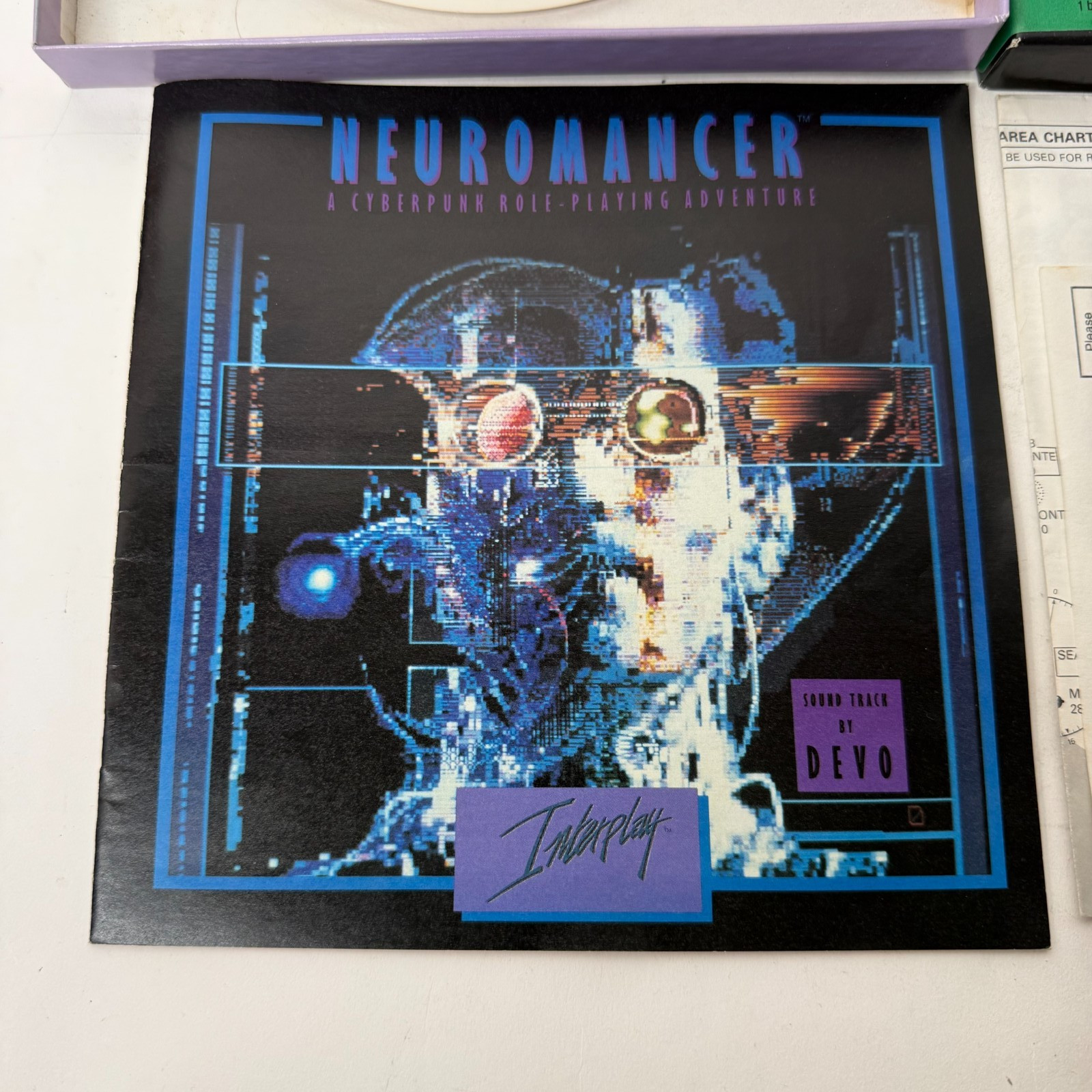 Neuromancer Apple IIe IIc IIGS Interplay 1988 – BOX & INSERTS ONLY – NO GAME