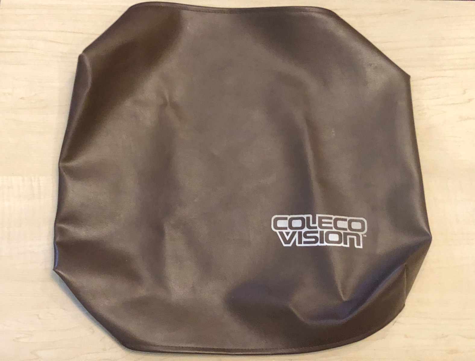 Official Vintage ColecoVision Console Dust Cover – Brown Vinyl w/ Logo – RARE