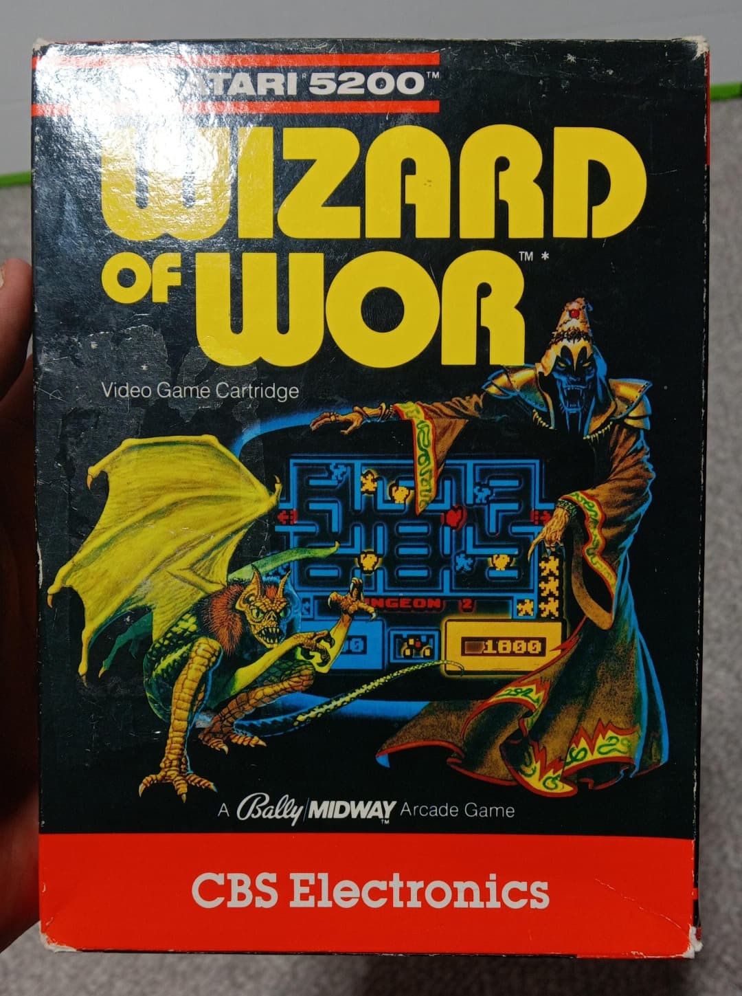 Wizard Of Wor (Atari 5200, 1984) With manual, box, and game!