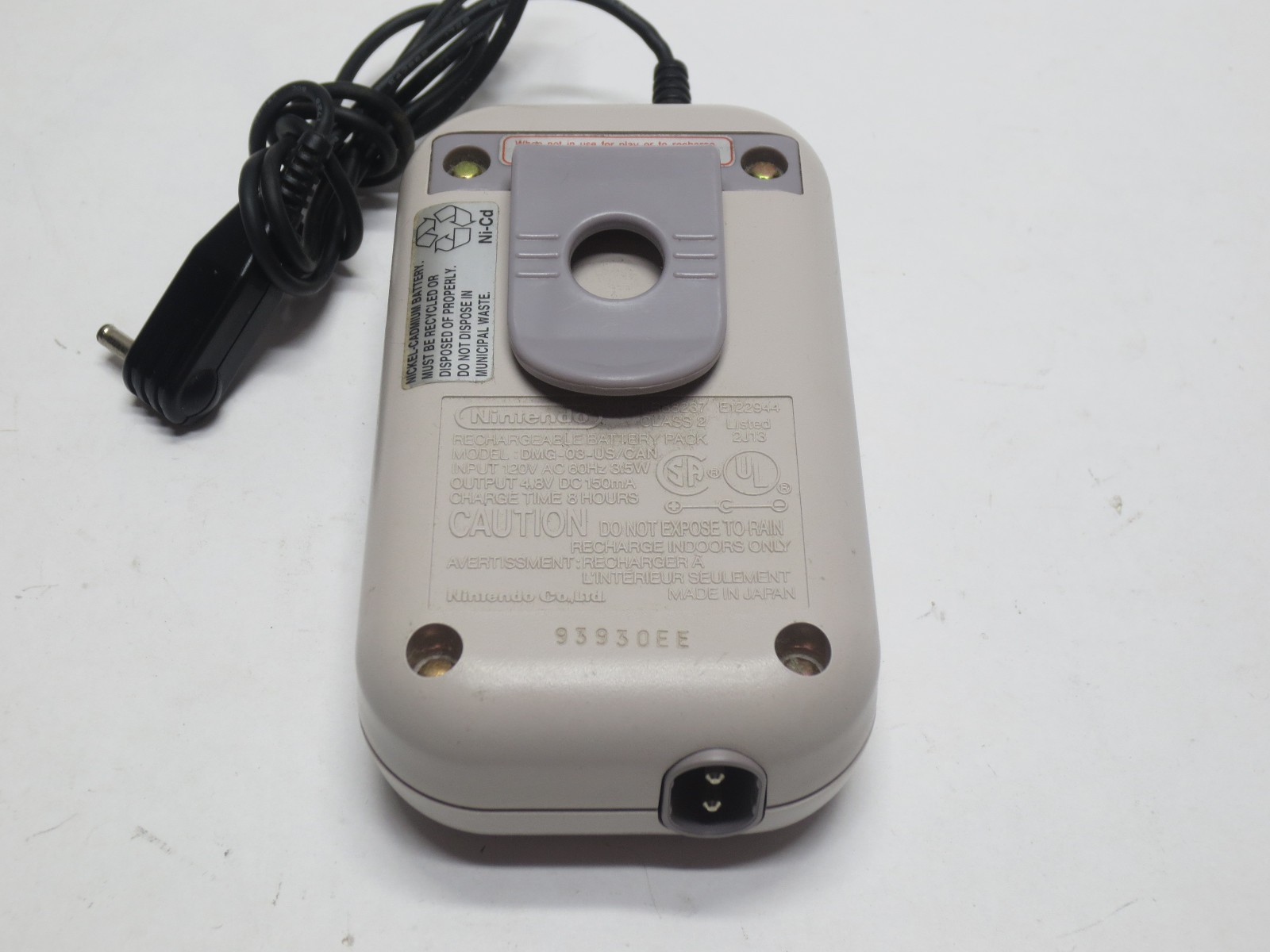 Nintendo Game Boy Rechargeable Battery Pack DMG-03 US/CAN