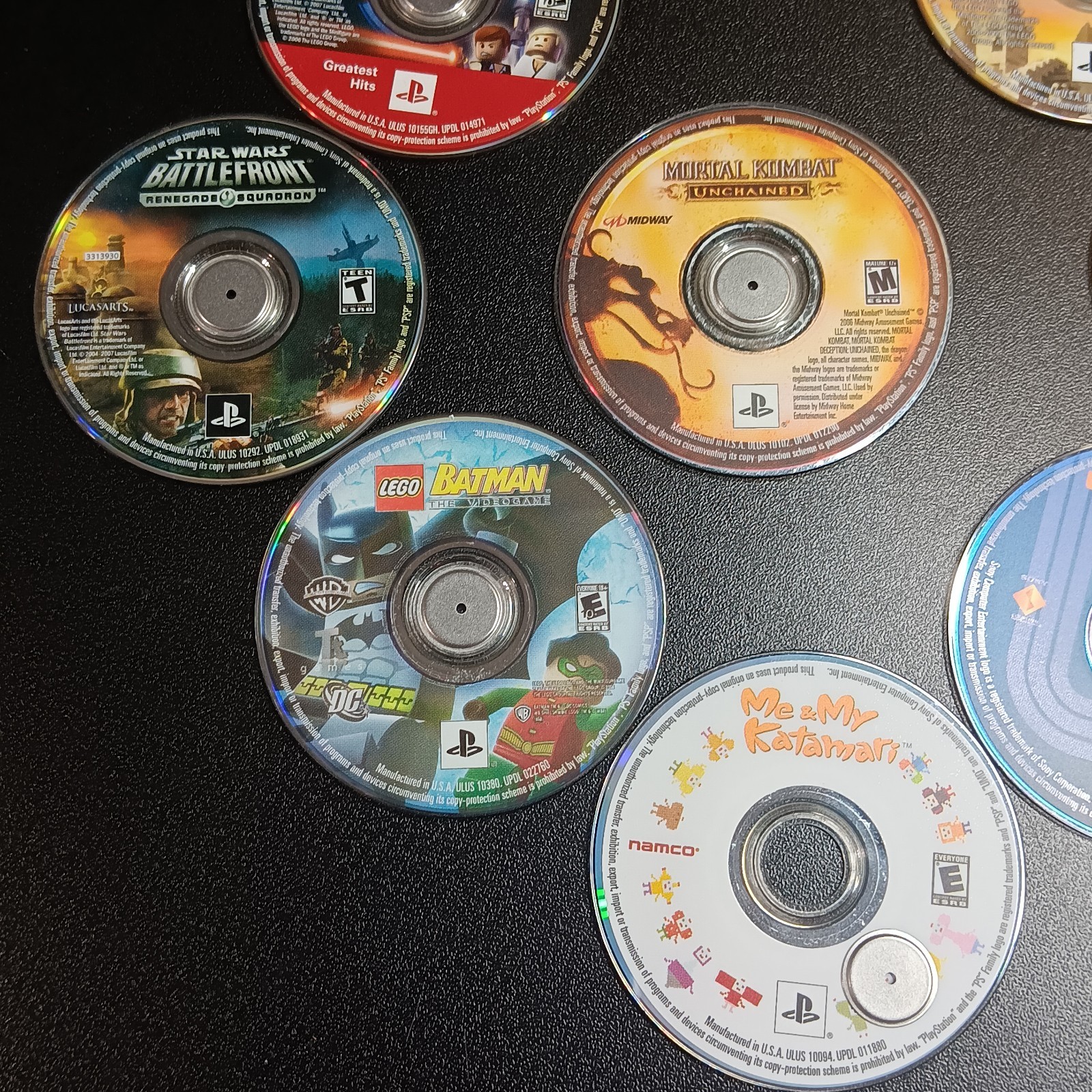 Lot Of 9 Sony PSP Video Games Loose Discs Only Scratched Untested As Is No Cases