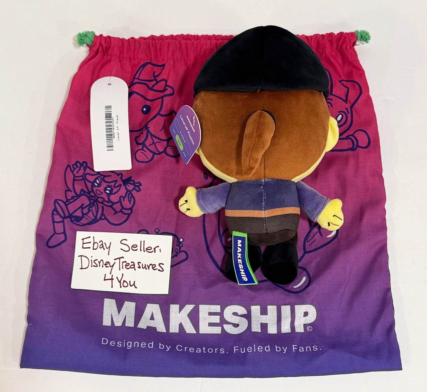 Makeship Level UP Nelly Plush Mario Video Game YouTube Artist Animator Rare NEW