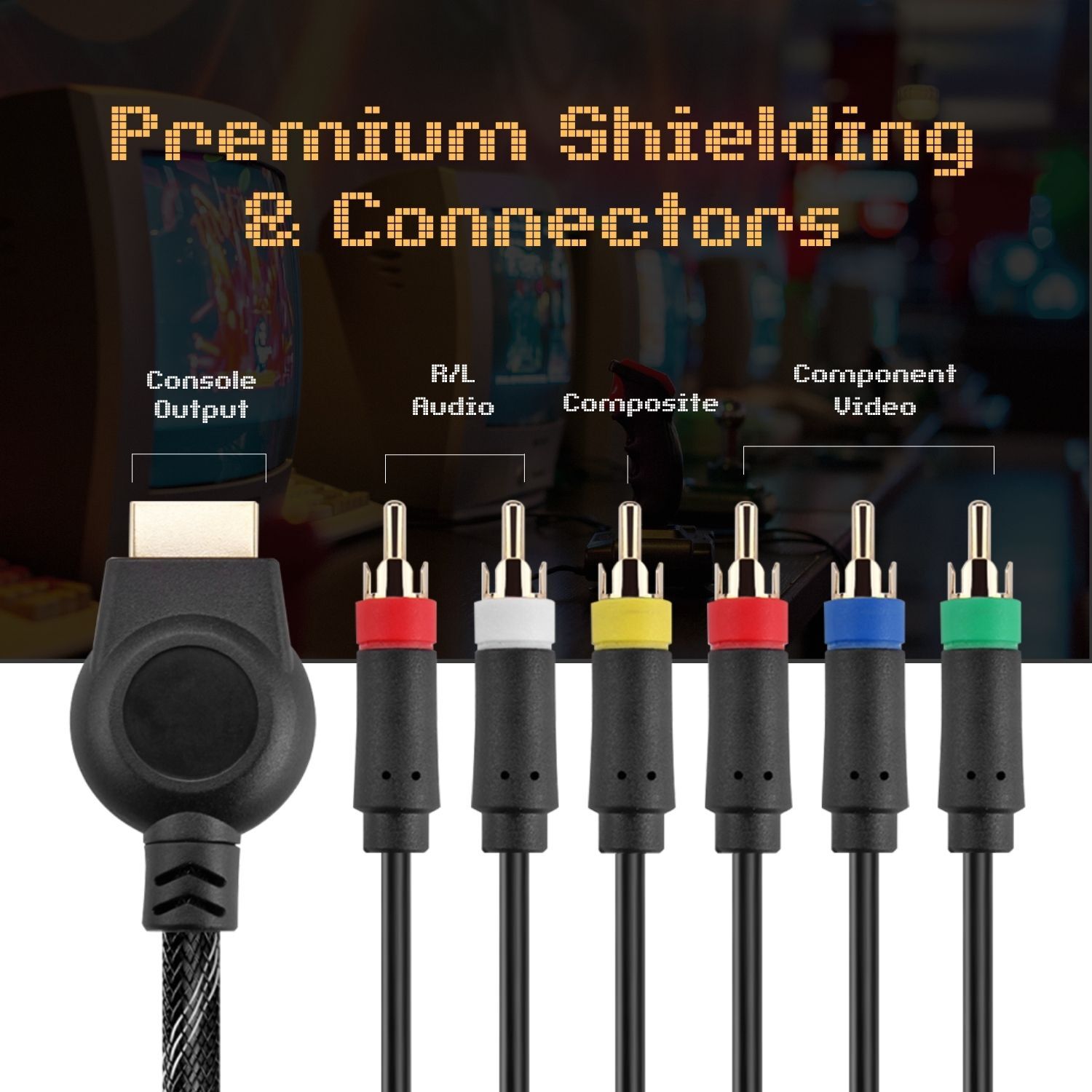 PS3 PS2 Component AV Cable RCA Audio Video for Sony PlayStation PS2 PS3 Console